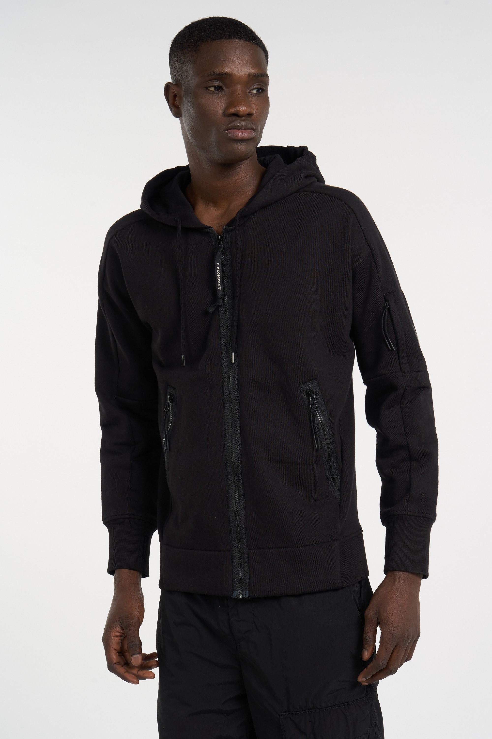 Sweat zippé | Noir C.P. COMPANY Homme