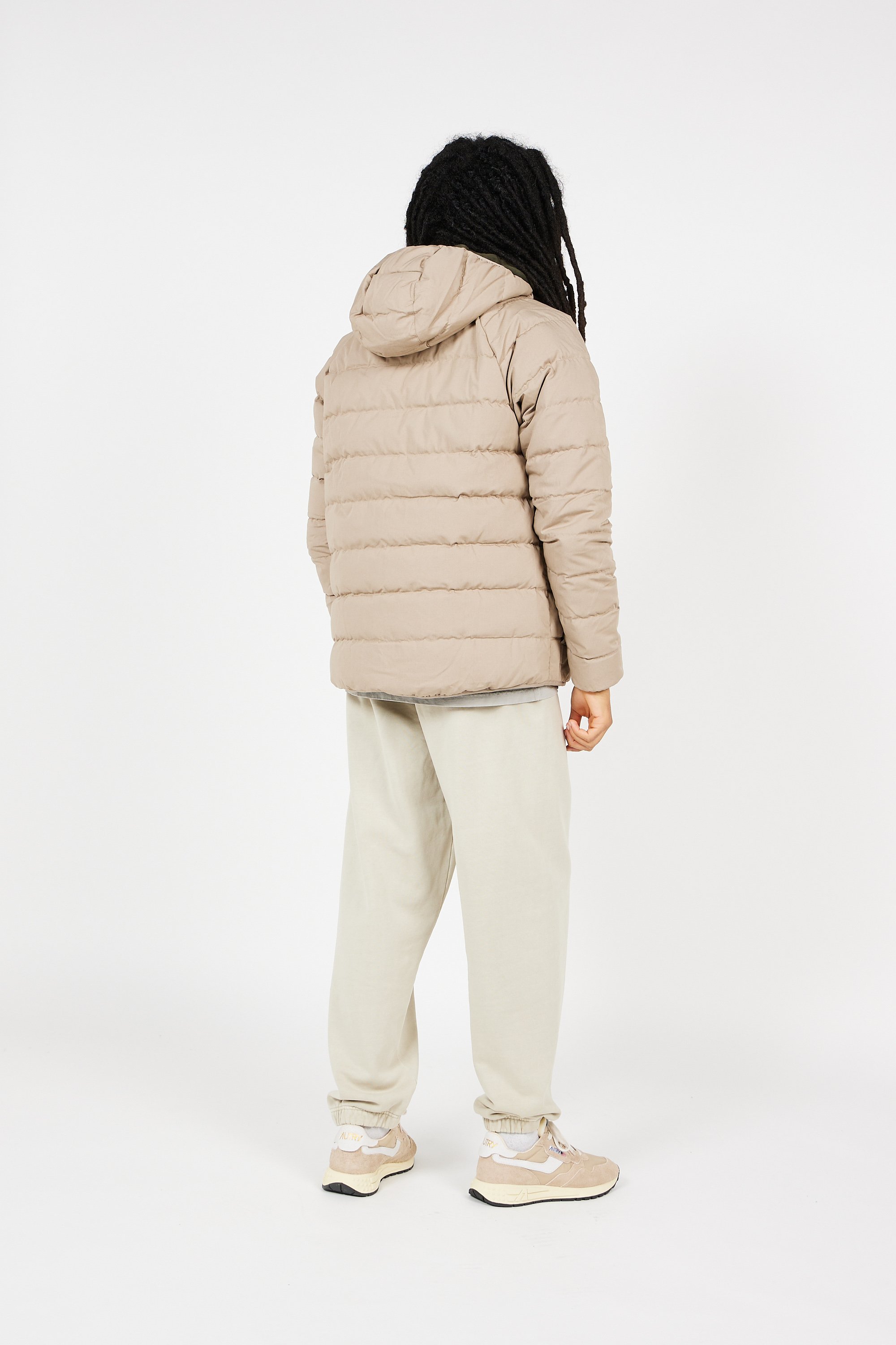 Lightweight quilted padded jacket with high neck Grey