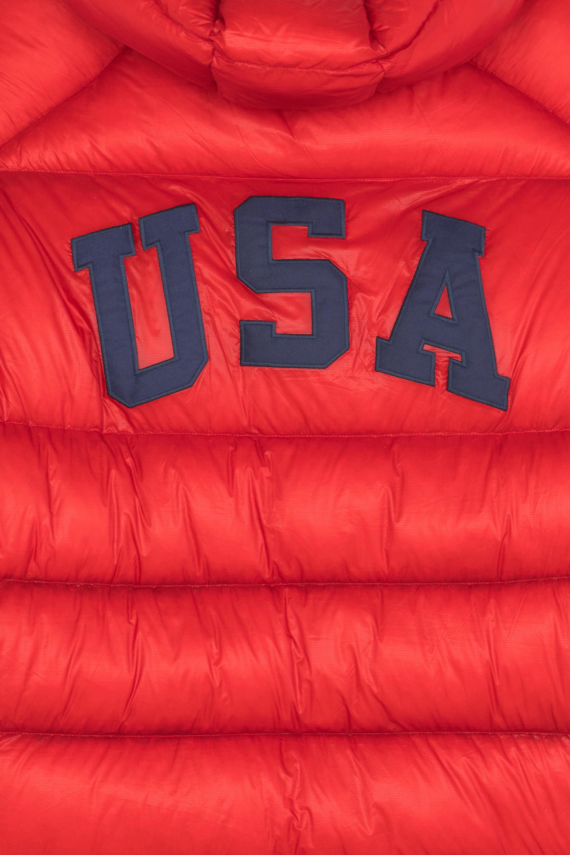 Lightweight quilted padded jacket with high neck Red