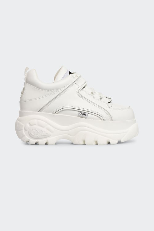 Baskets Compens es En Cuir Blanc Buffalo Femme Citadium