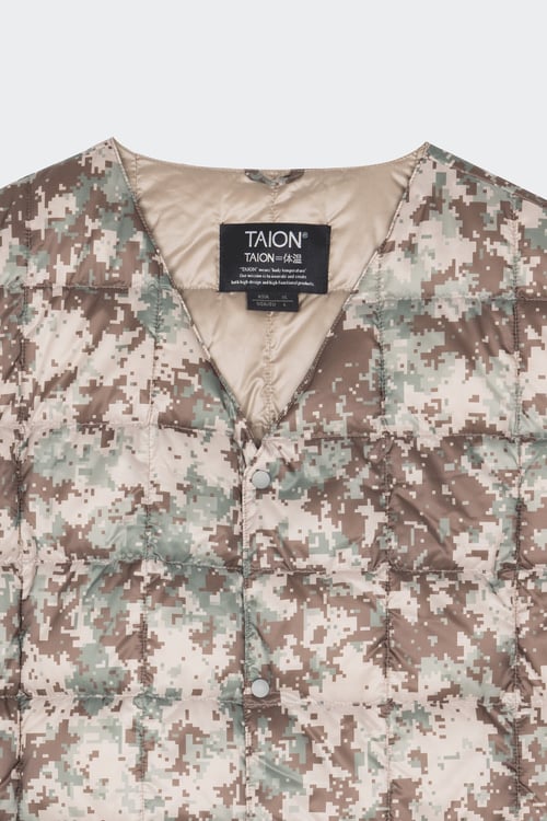 TAION Doudoune sans manches  Kaki