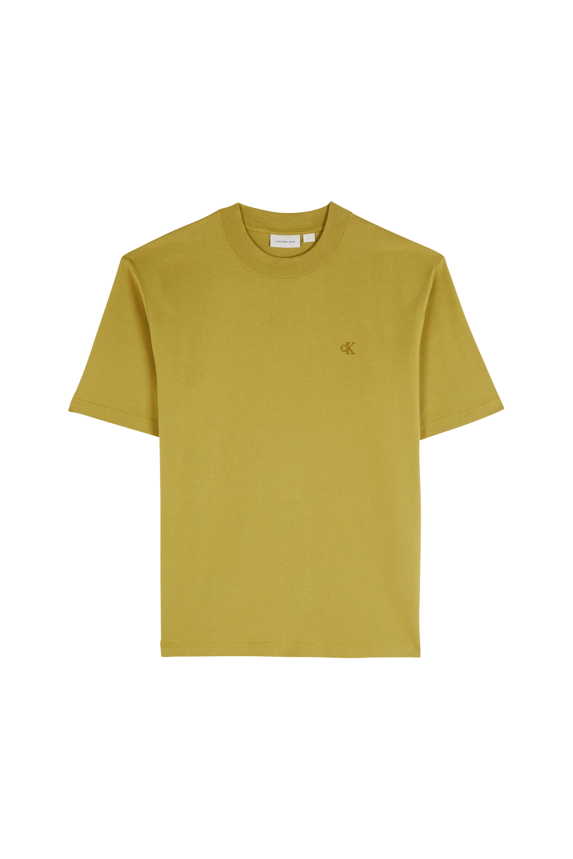 Regular-fit round-neck cotton T-shirt Green