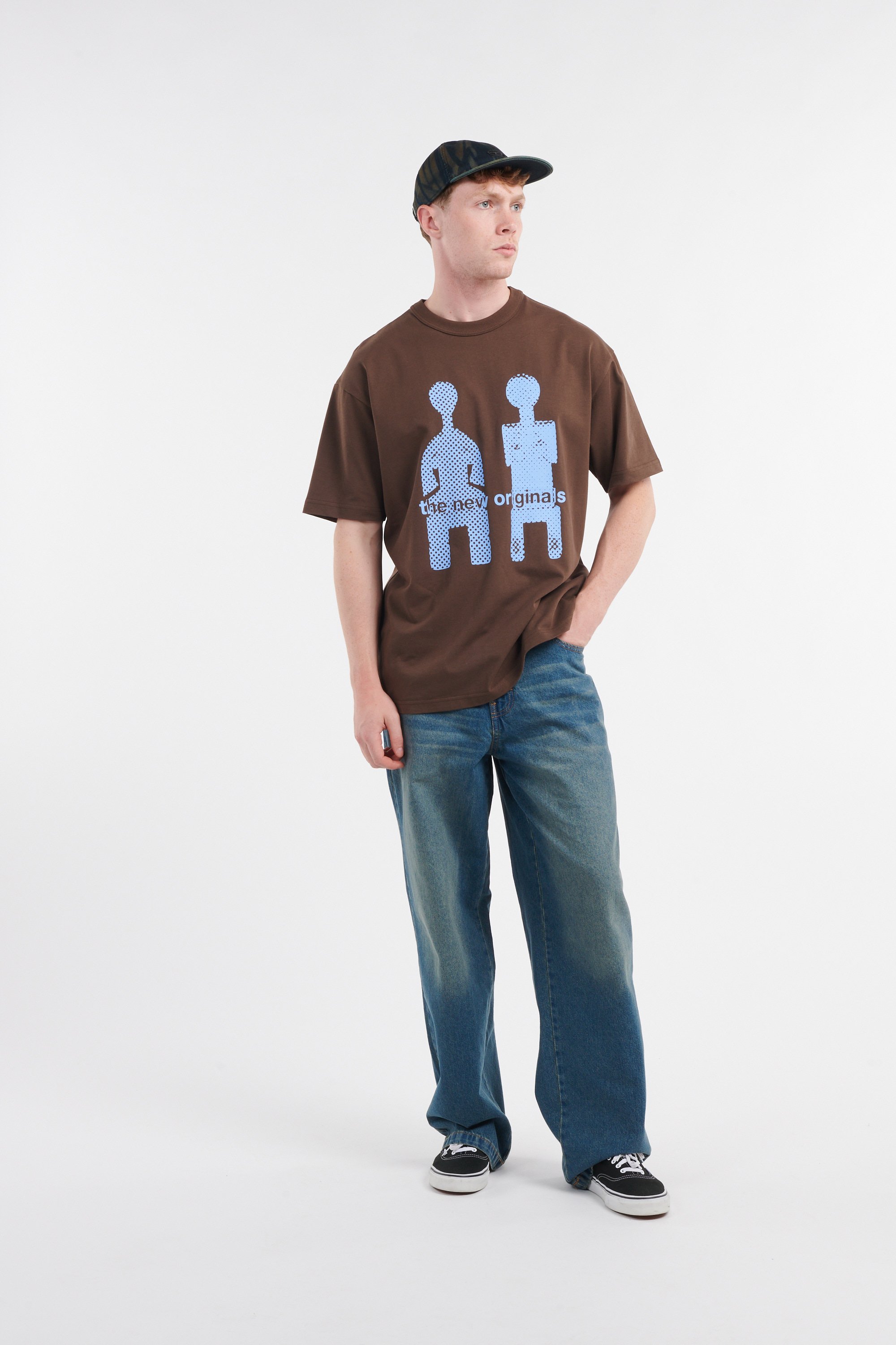 Regular-fit round-neck cotton T-shirt THE NEW ORIGINALS Brown