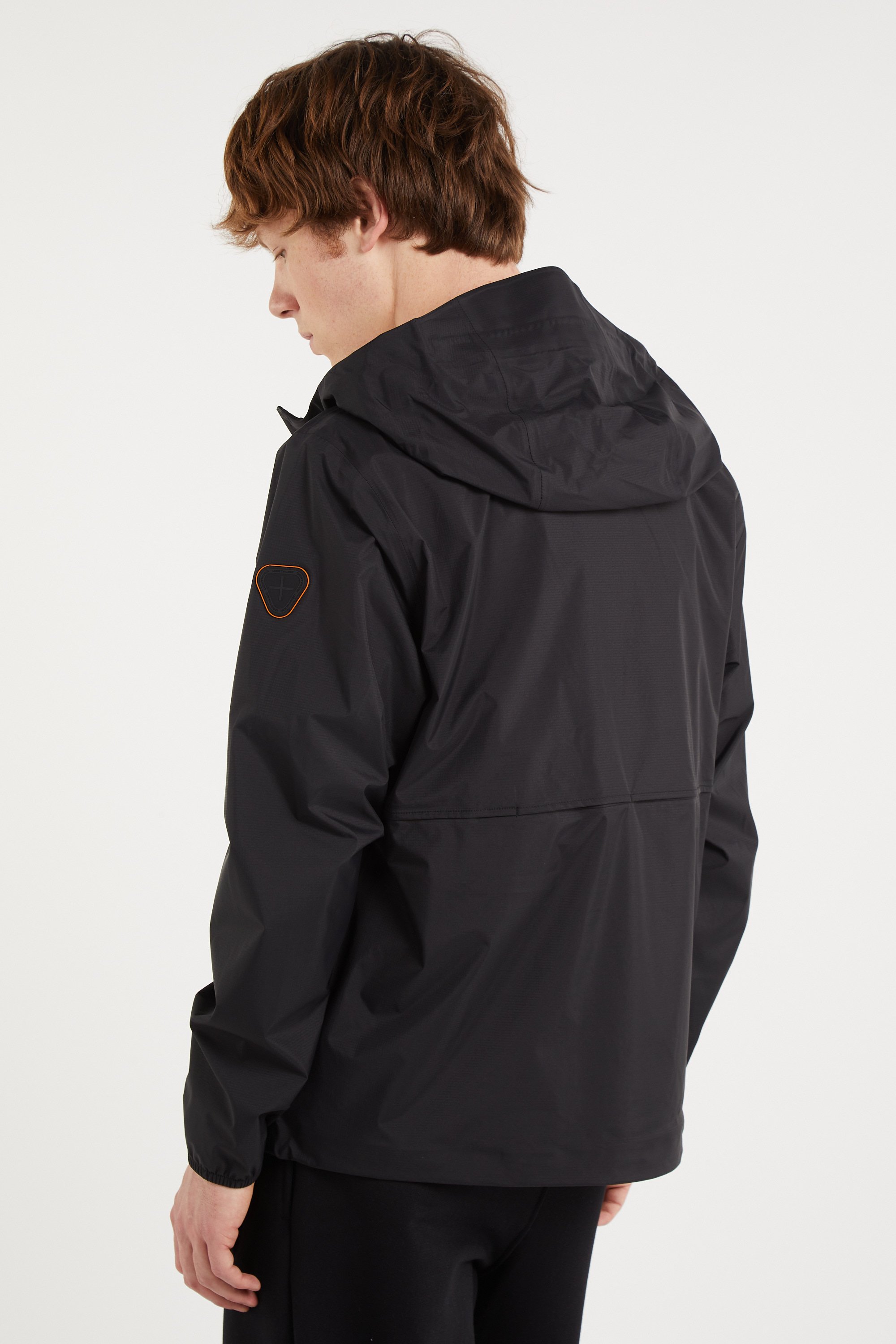 Oversized hooded jacket Black