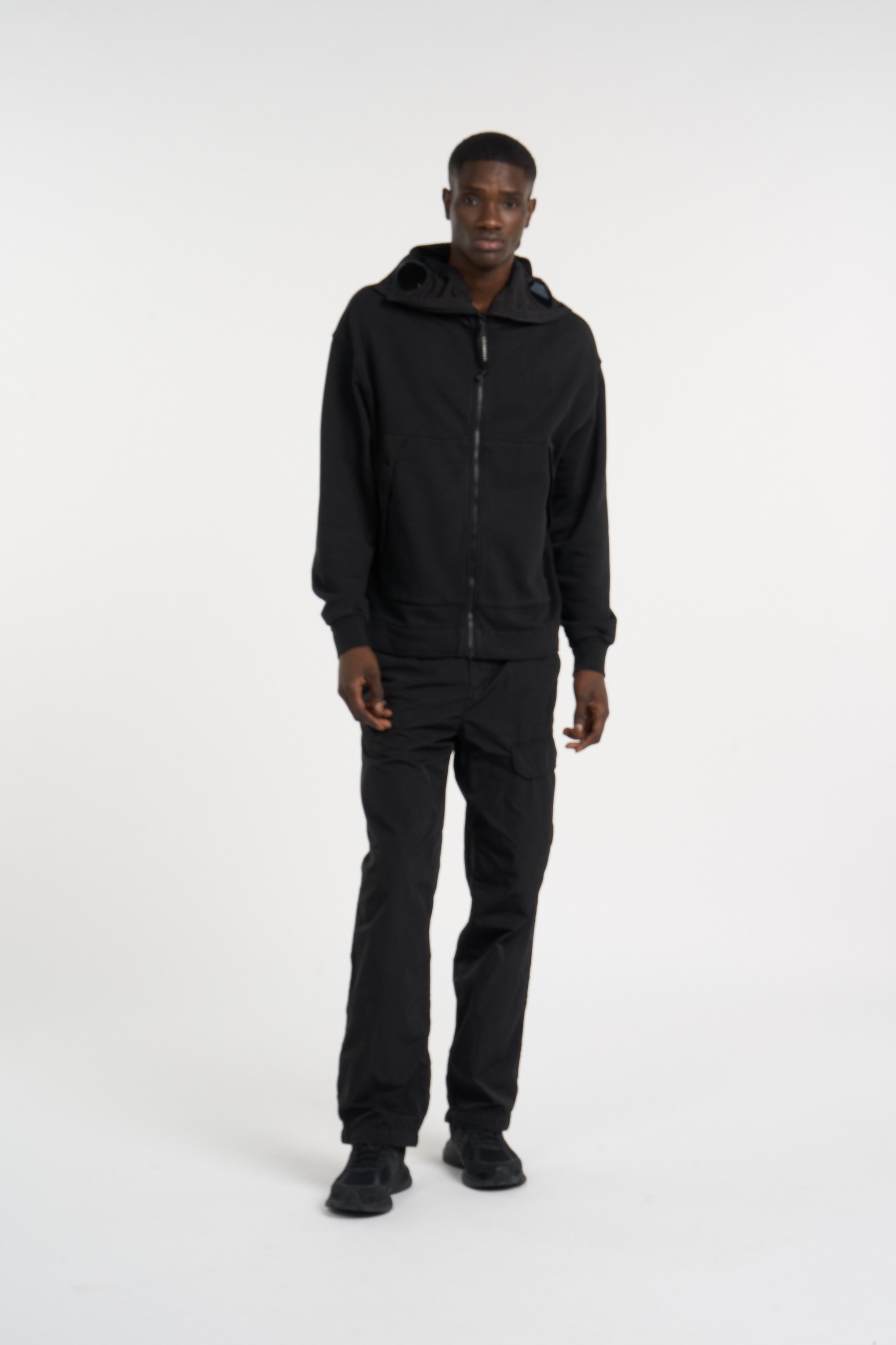 Hoodie zippé | Noir C.P. COMPANY Homme