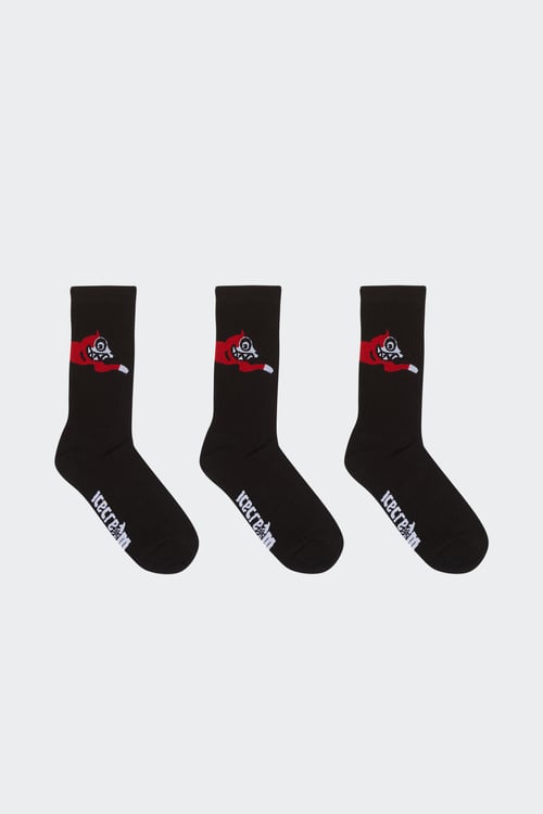 Ice Cream Homme Pack de 6 chaussettes Taille TU - Noir