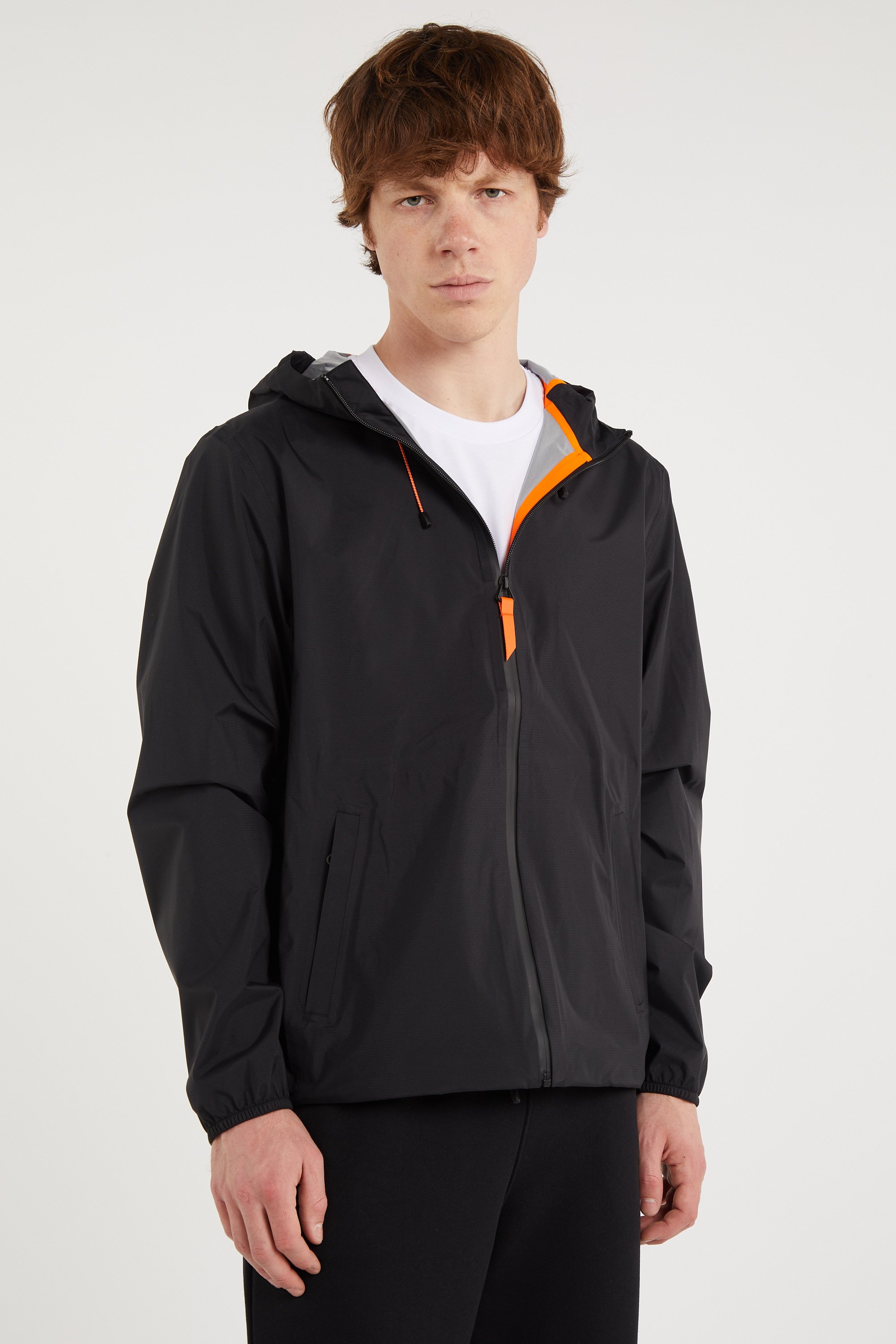 Oversized hooded jacket Black