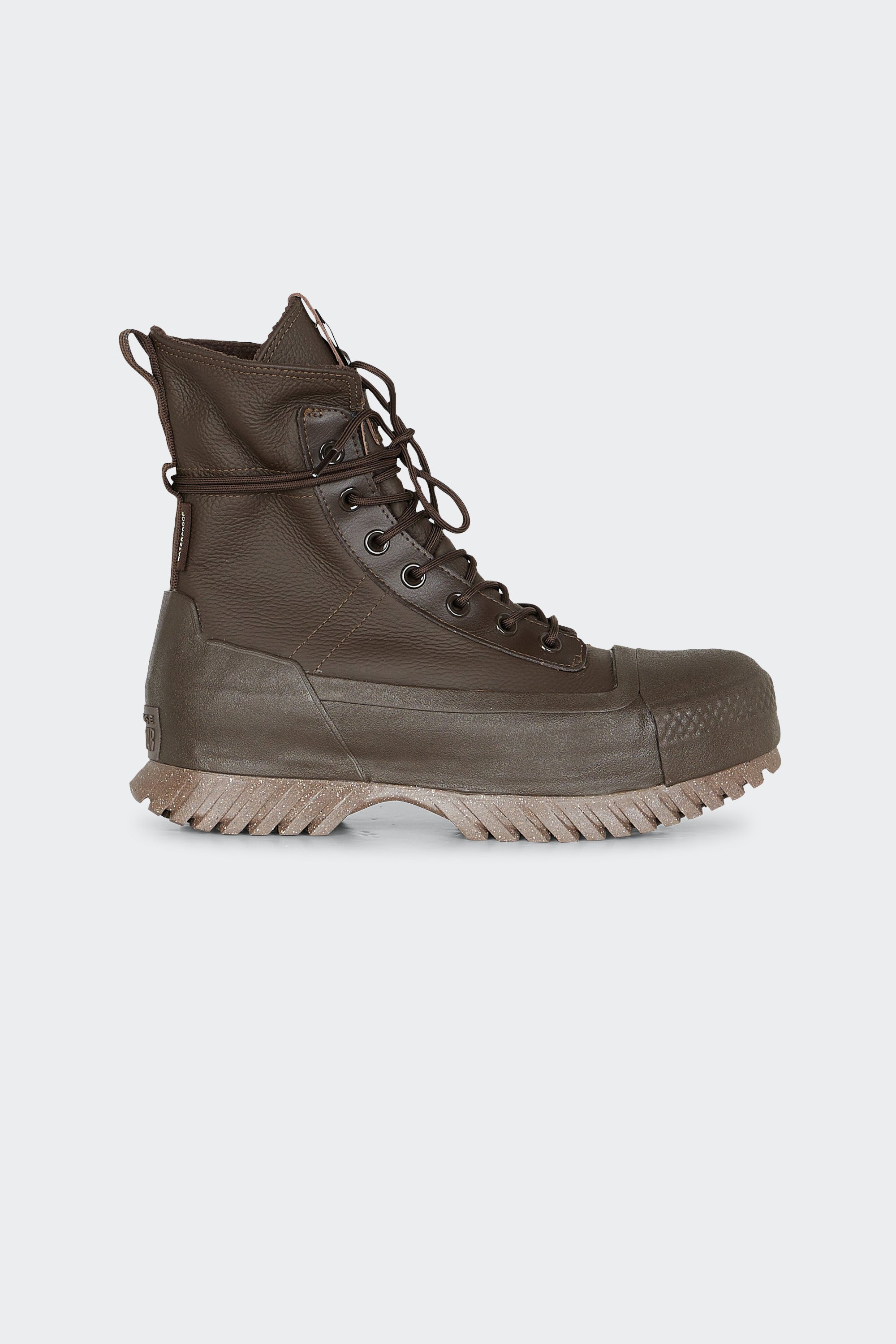 Heeled leather mid-calf boots | Black by CONVERSE Heeled leather mid-calf boots Black