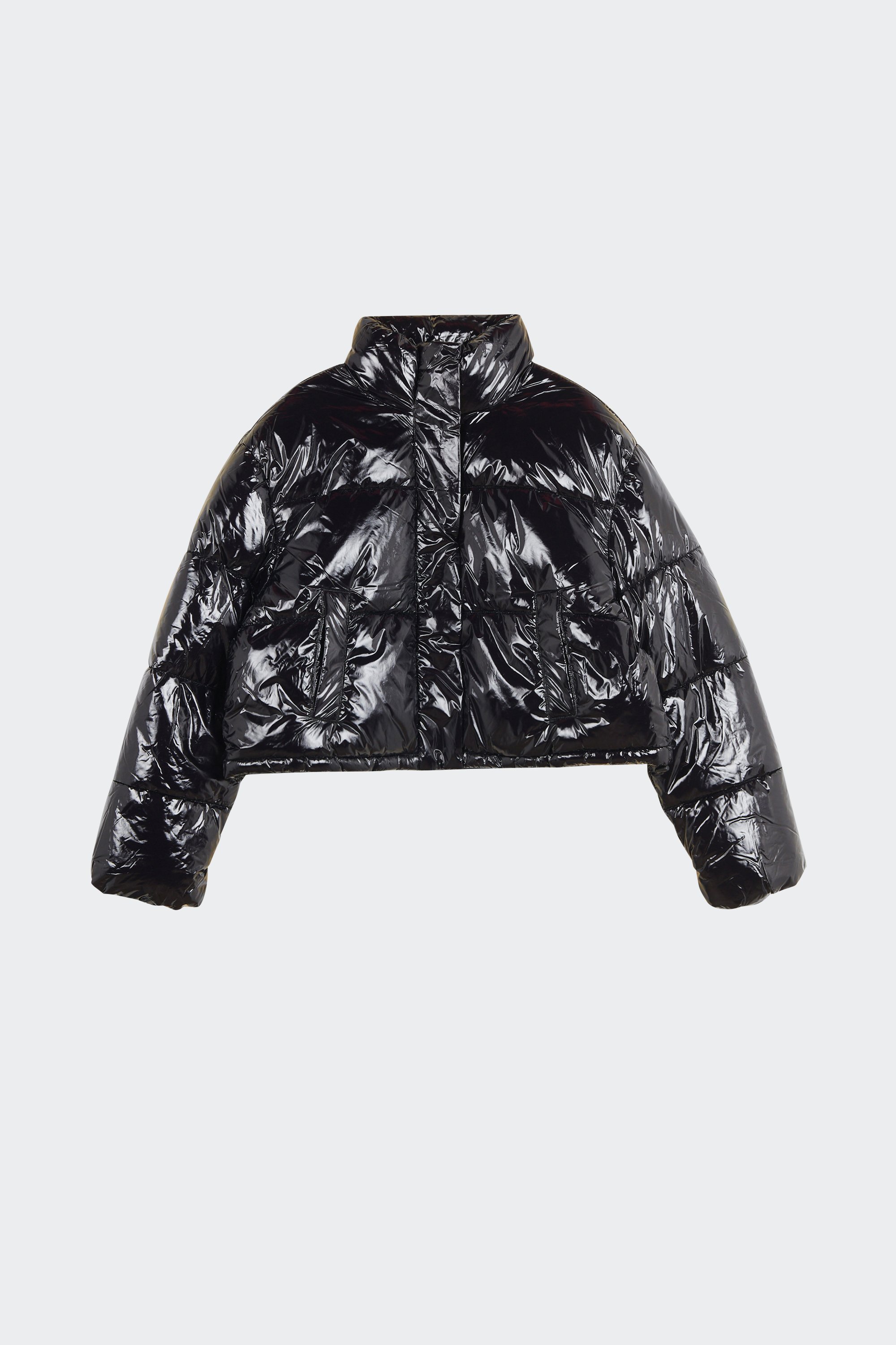 Lightweight quilted padded jacket with high neck | Black by NOISY MAY Lightweight quilted padded jacket with high neck Black