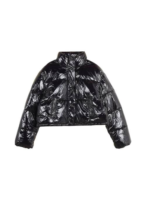 NOISY MAY Lightweight quilted padded jacket with high neck