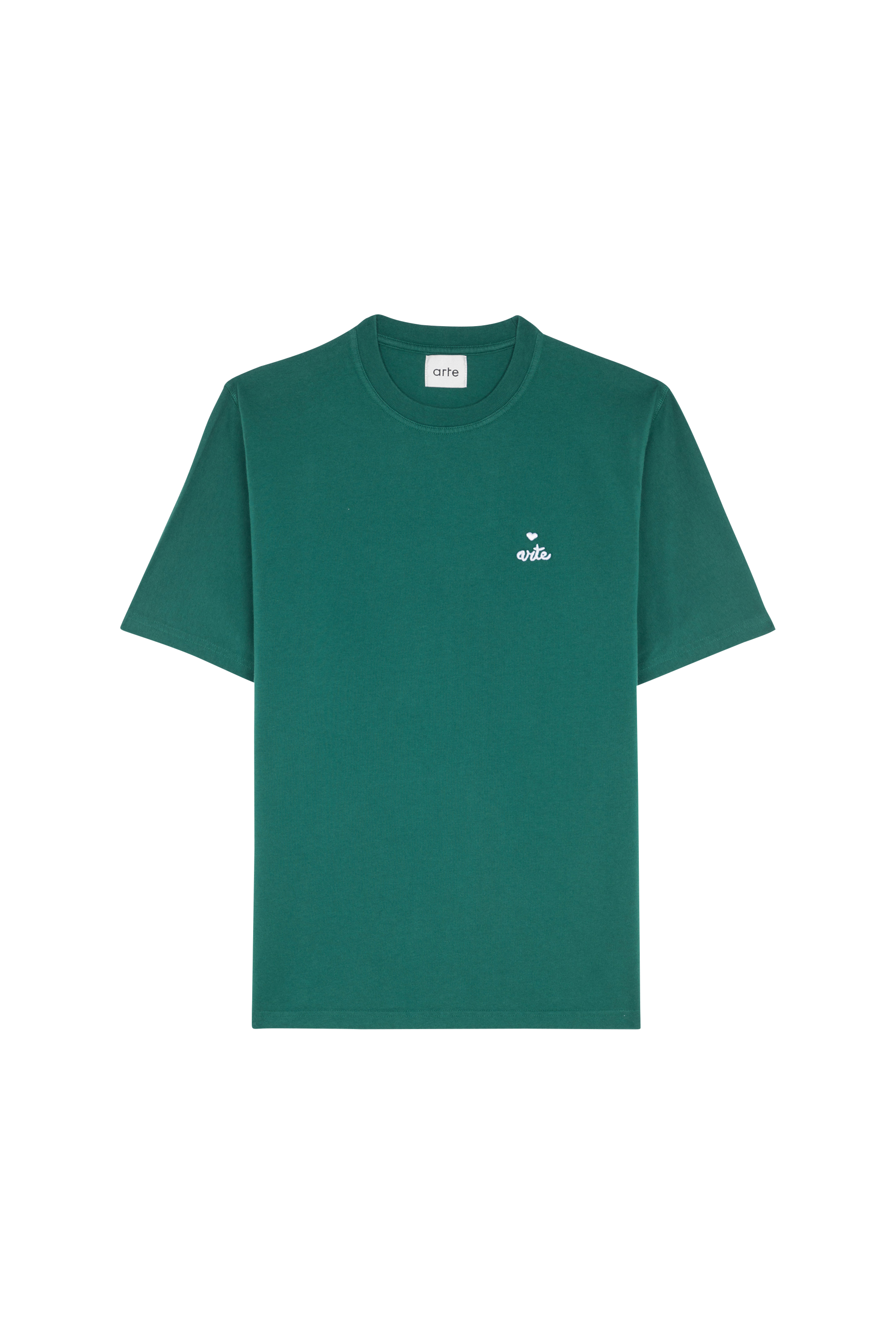 Regular-fit round-neck cotton T-shirt Green