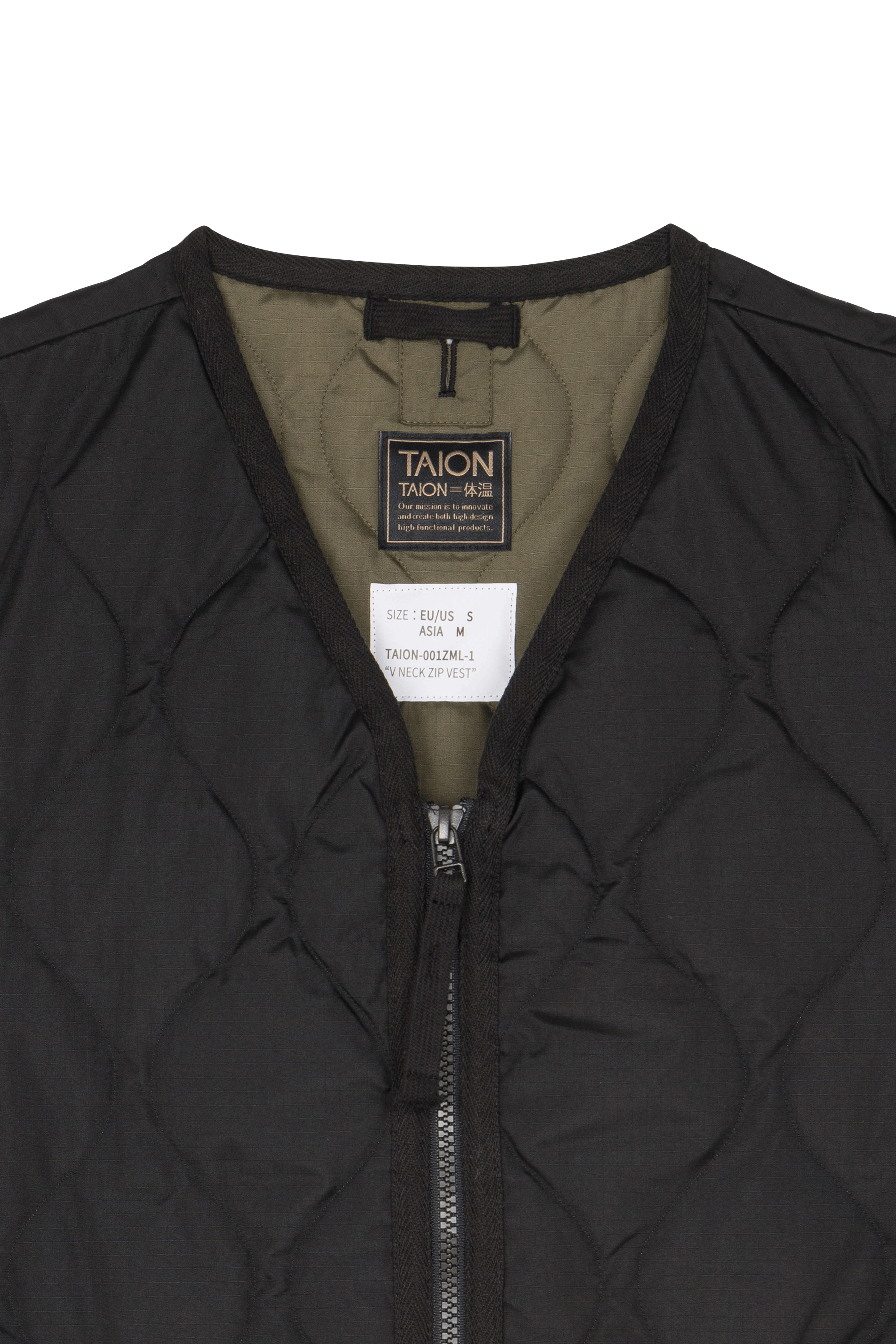 Lightweight quilted padded jacket with high neck Black