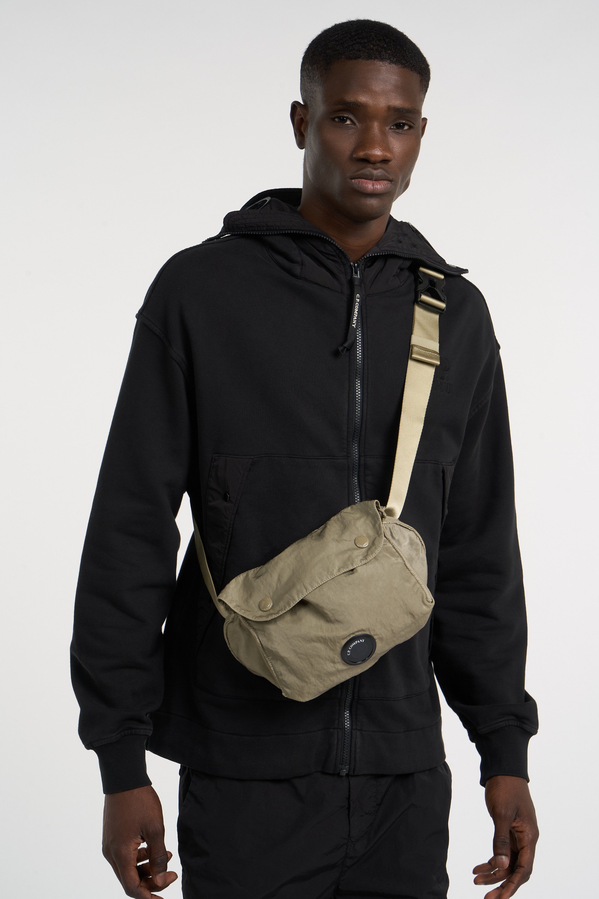Printed canvas waist bag C.P. COMPANY Green