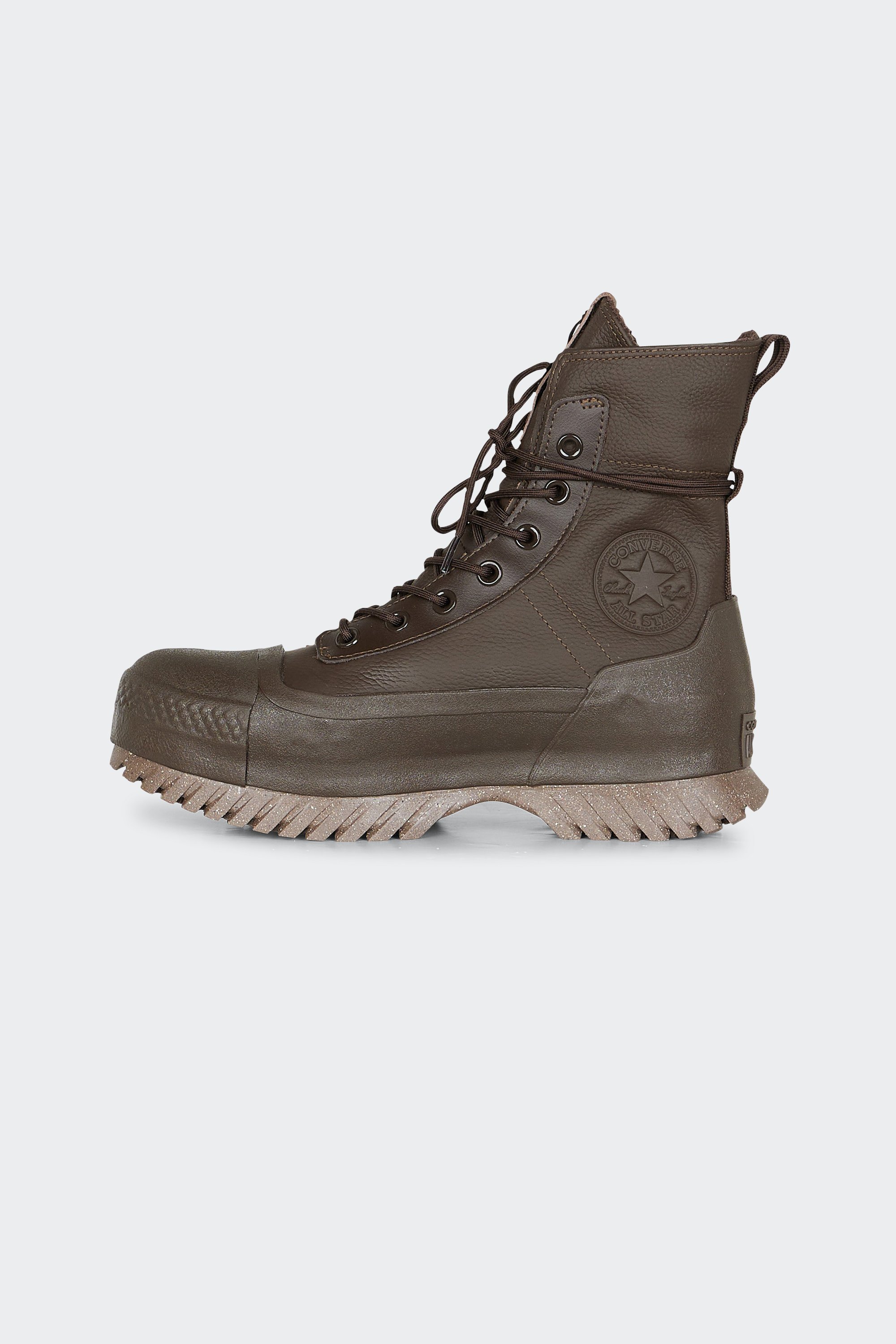 Heeled leather mid-calf boots | Black by CONVERSE Heeled leather mid-calf boots Black
