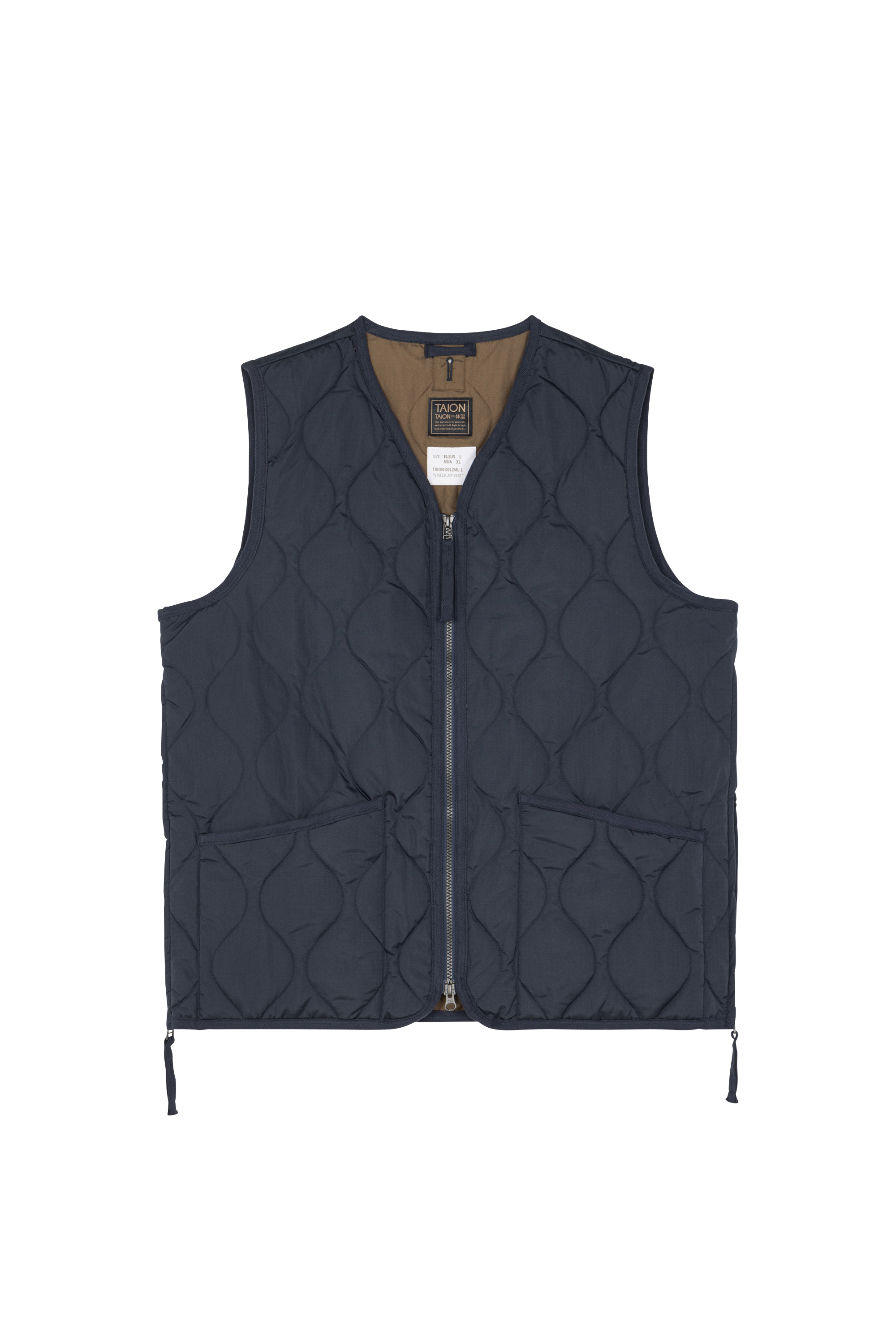 Lightweight quilted padded jacket with high neck Blue