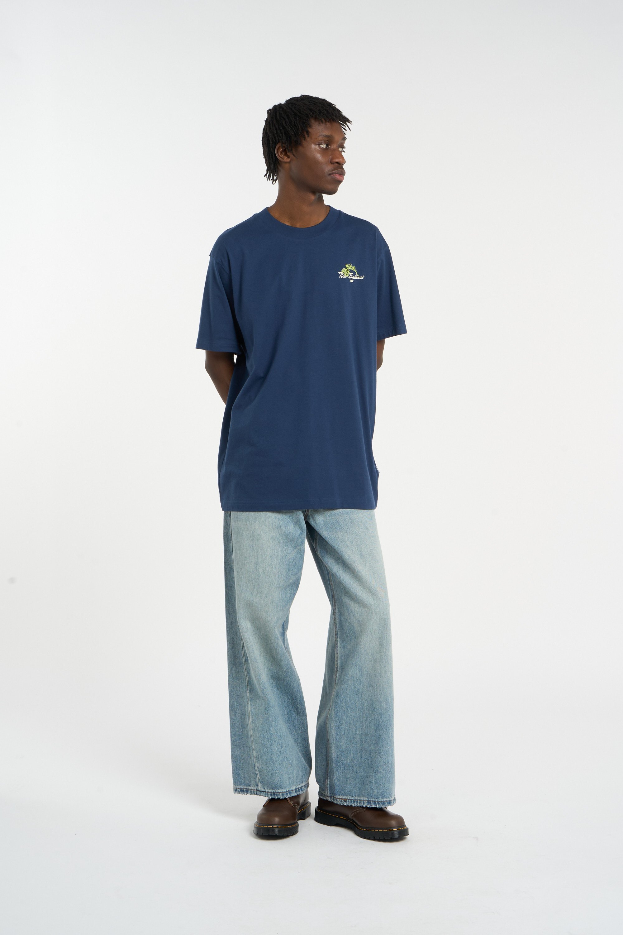 Regular-fit round-neck cotton T-shirt NEW BALANCE Blue