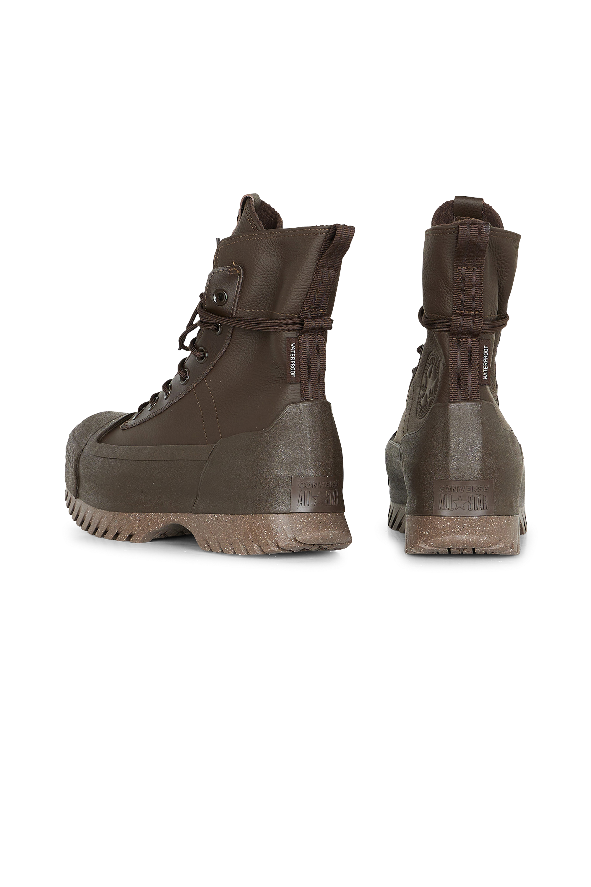 Heeled leather mid-calf boots Black