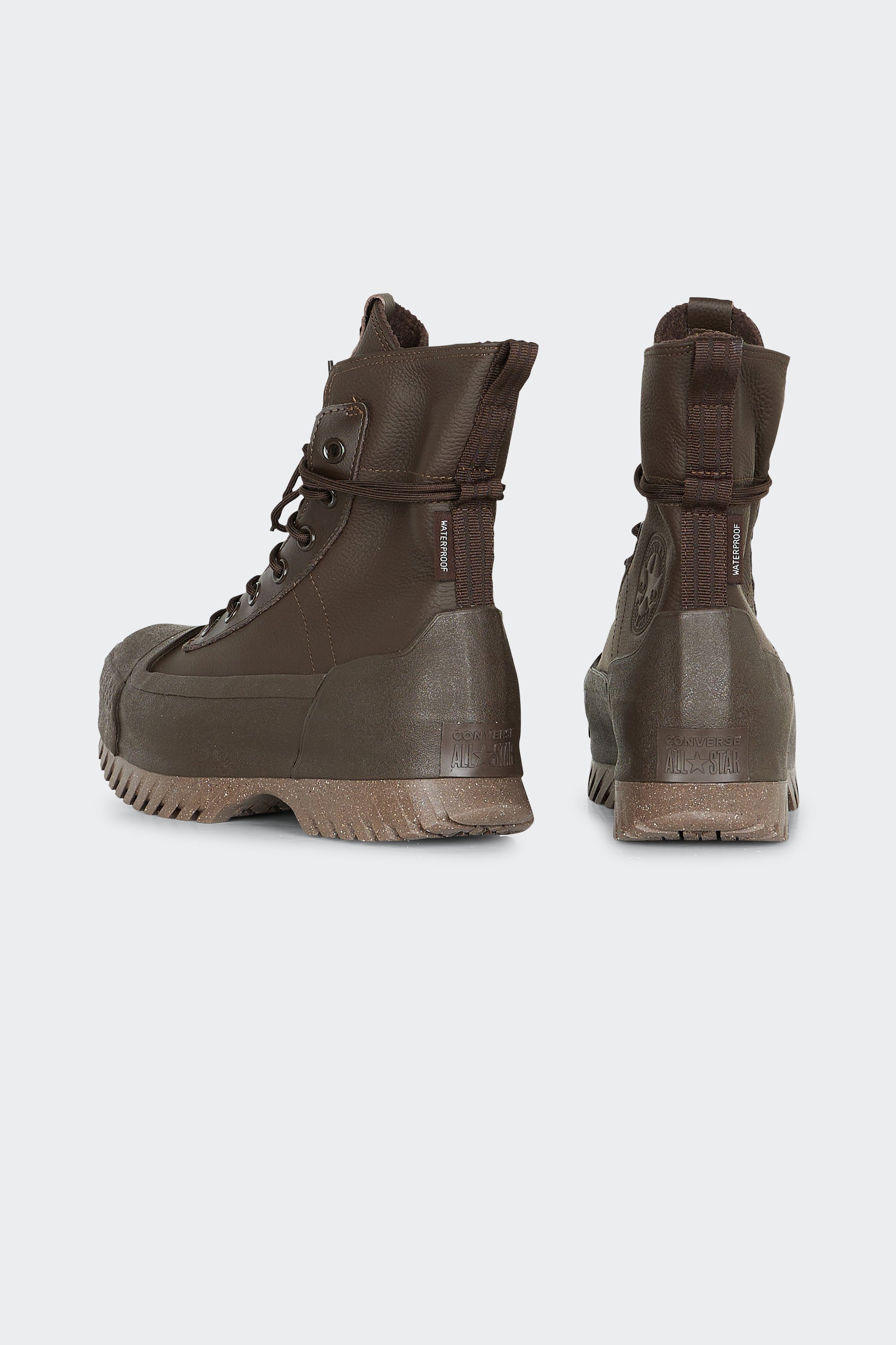 Heeled leather mid-calf boots | Black by CONVERSE Heeled leather mid-calf boots Black