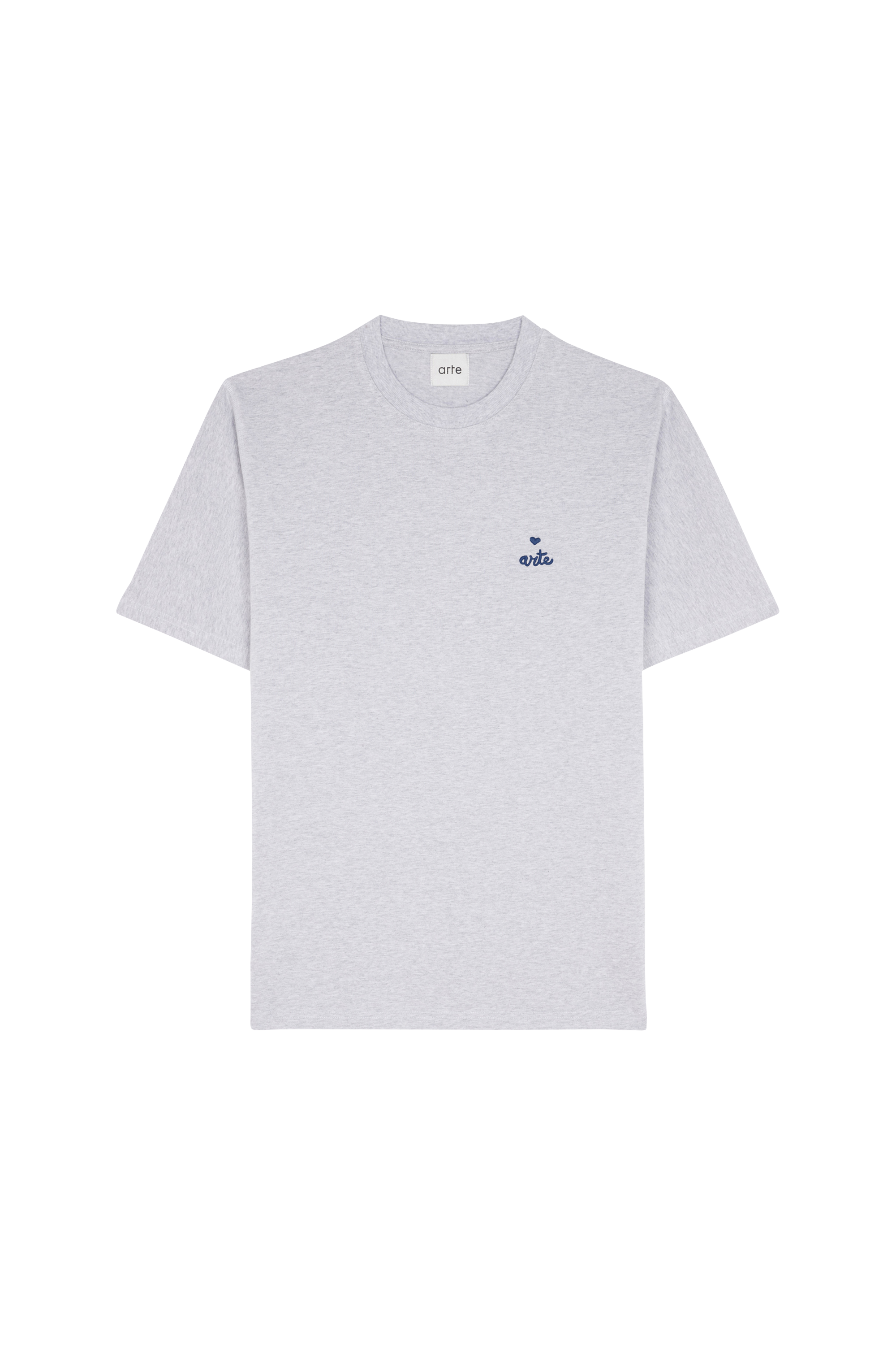 Regular-fit round-neck cotton T-shirt Grey