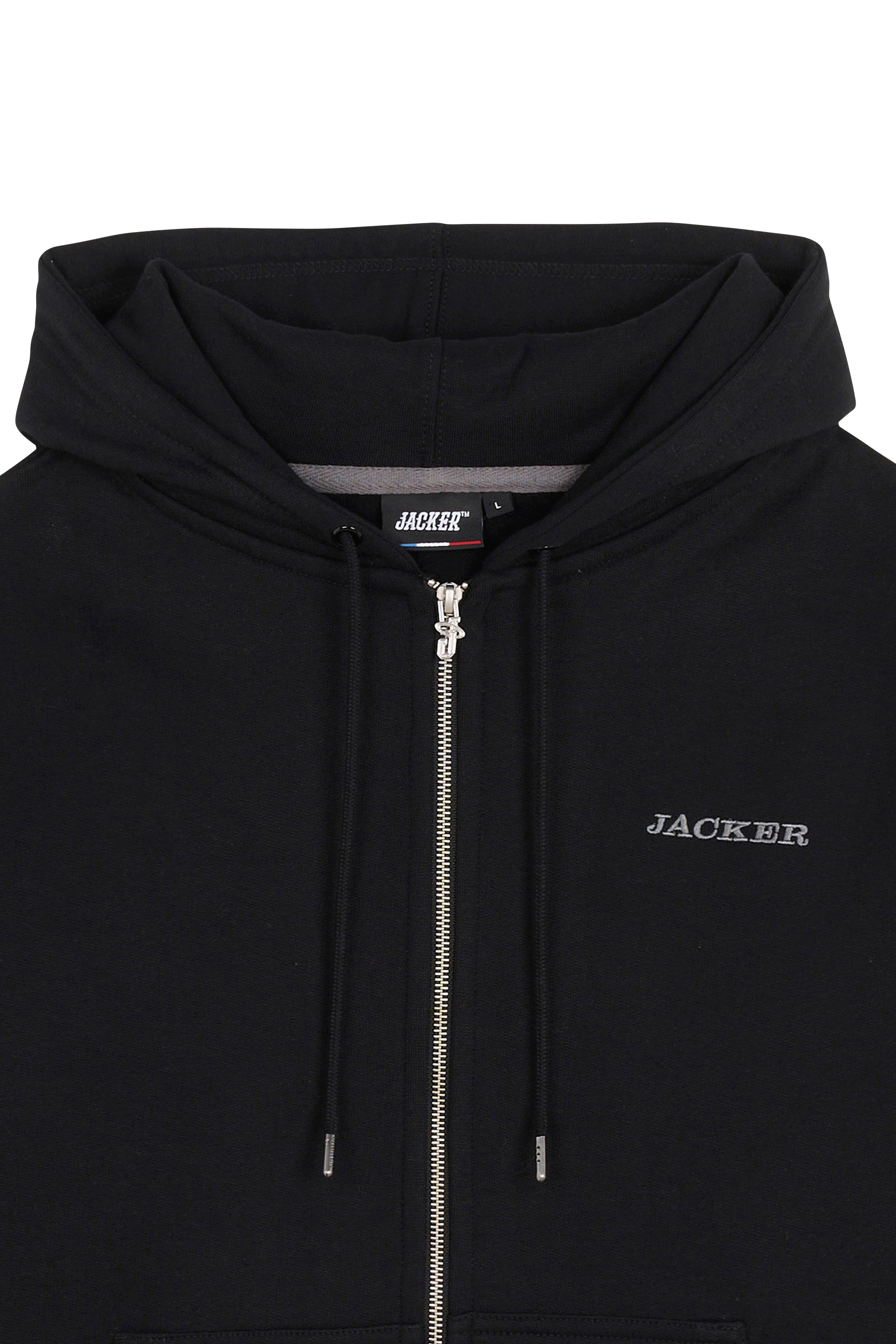 Zippered hoodie Black
