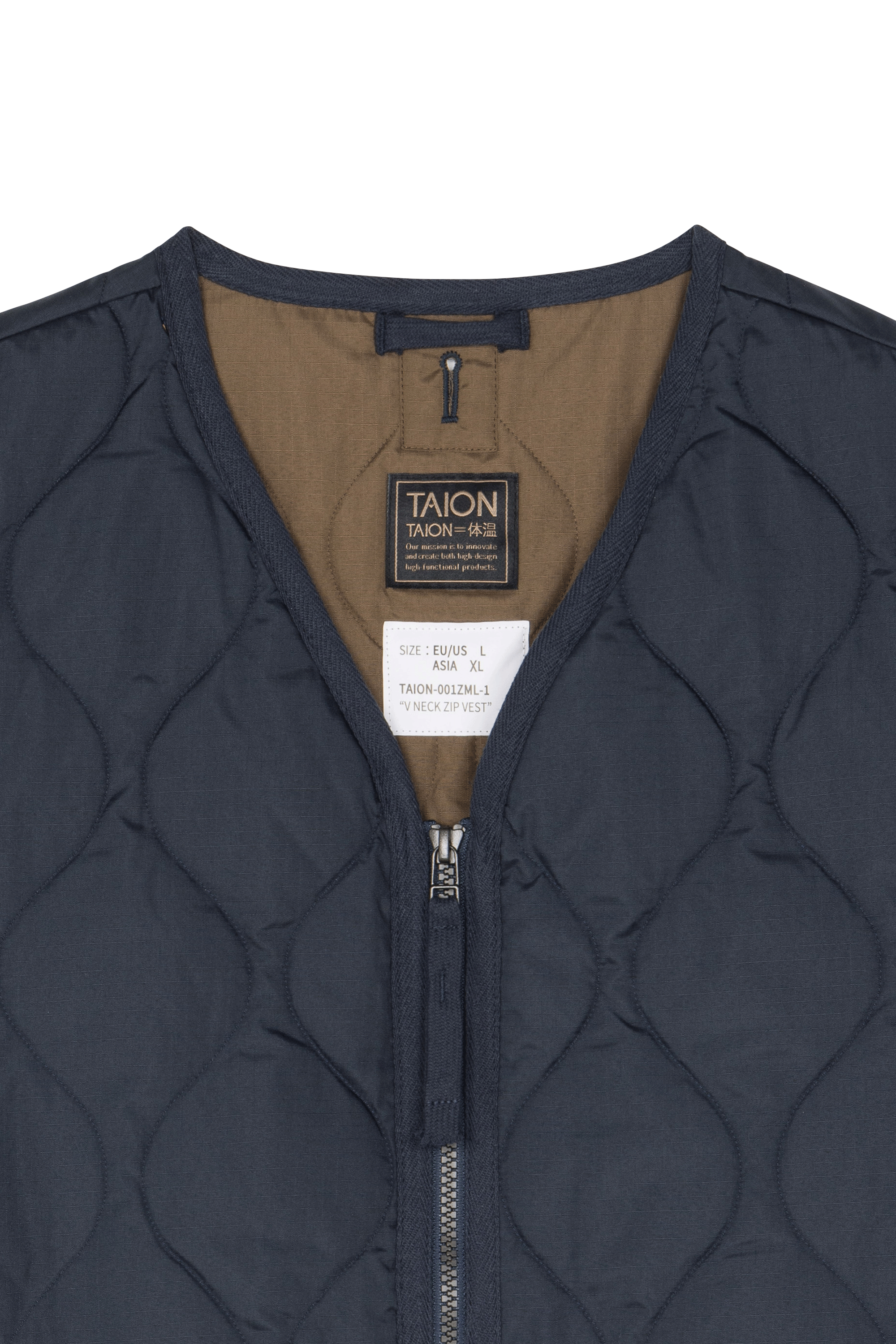 Lightweight quilted padded jacket with high neck Blue