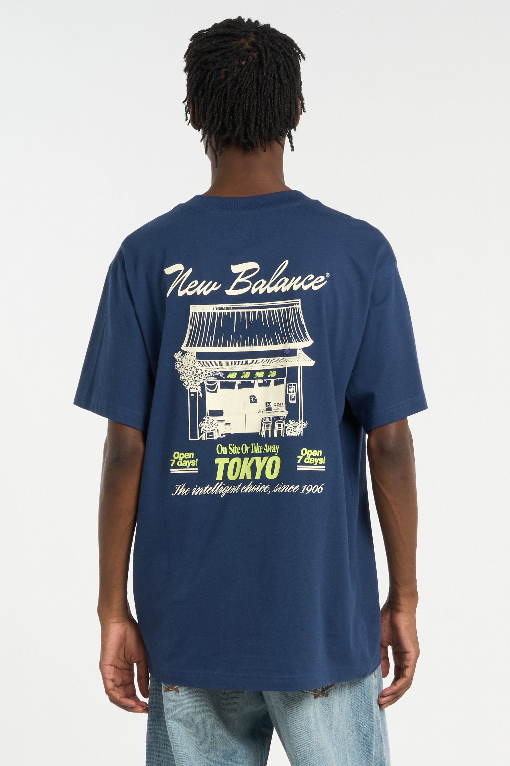 Regular-fit round-neck cotton T-shirt | Blue NEW BALANCE Men