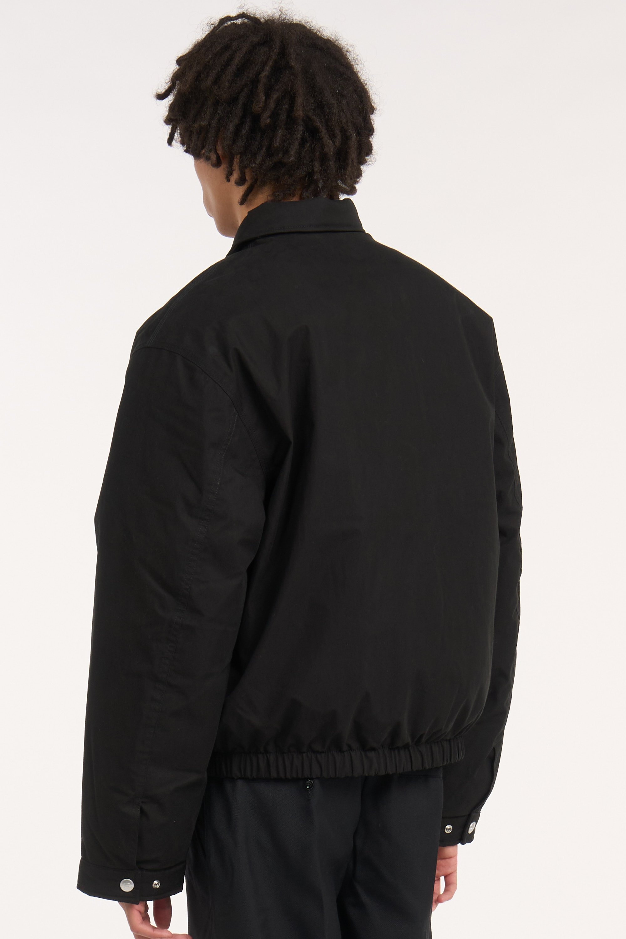 Zipped high-neck colorblock padded jacket with hood | Black DICKIES Men