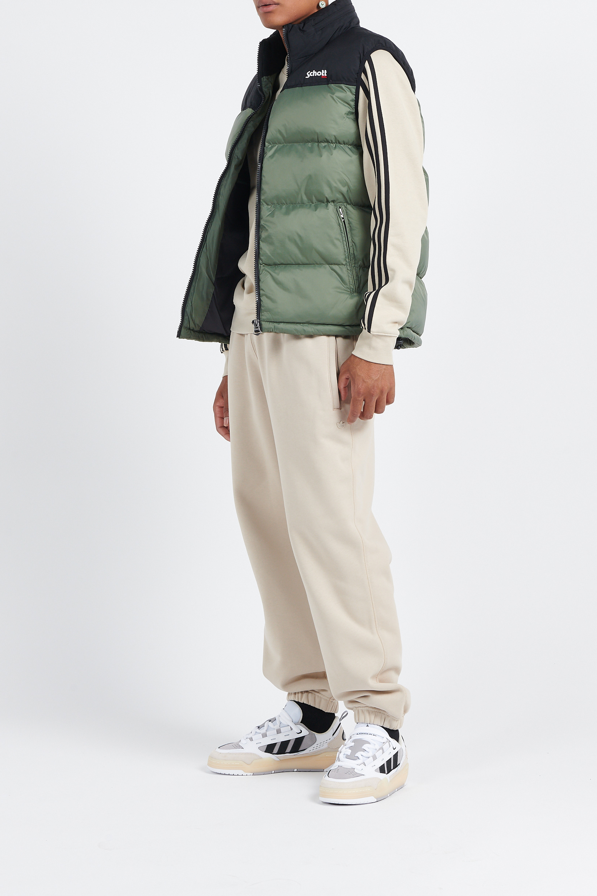Sleeveless Puffer Jacket | Green SCHOTT Men