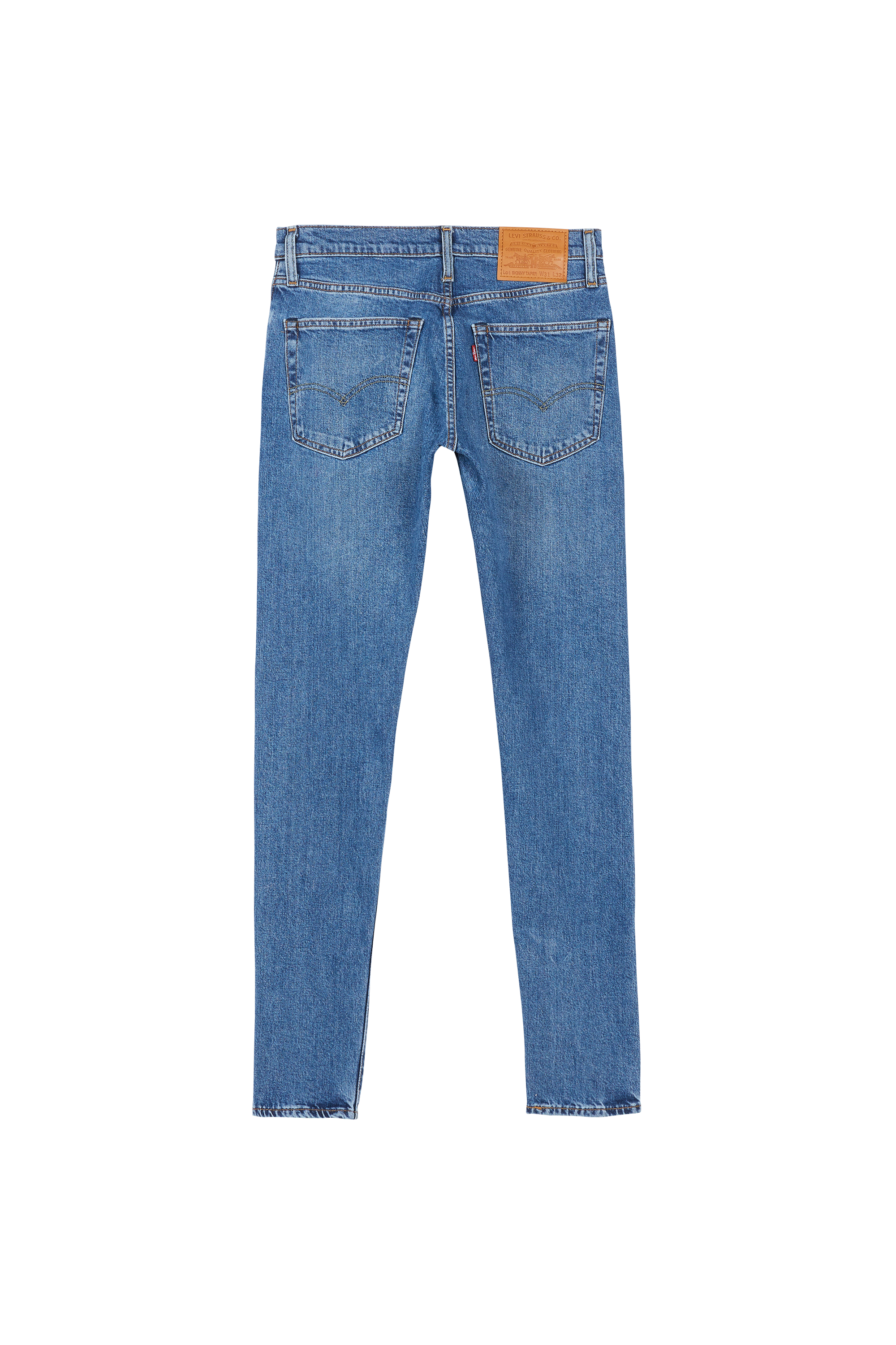 Skinny washed denim jeans in blended cotton Blue