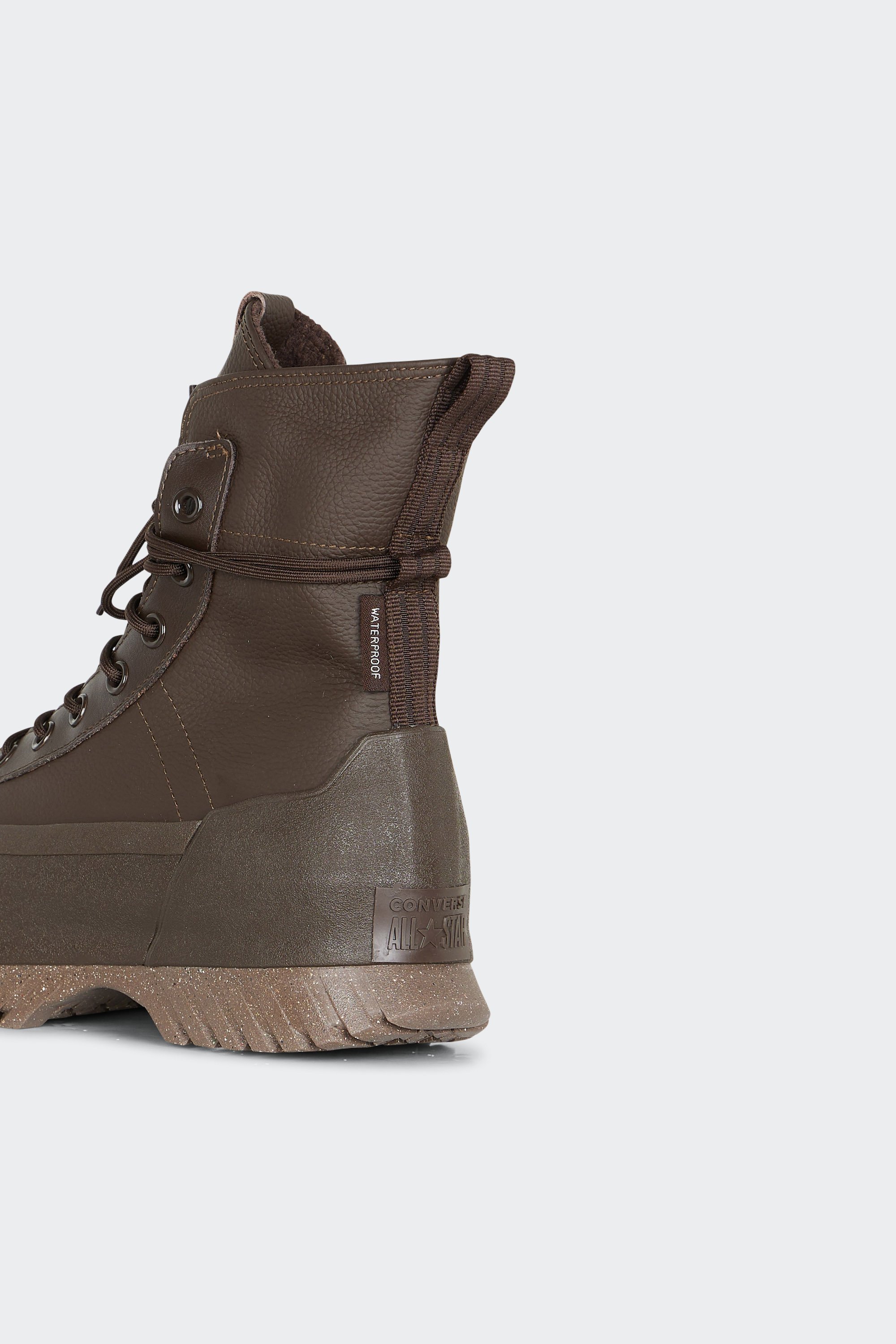 Heeled leather mid-calf boots | Black by CONVERSE Heeled leather mid-calf boots Black