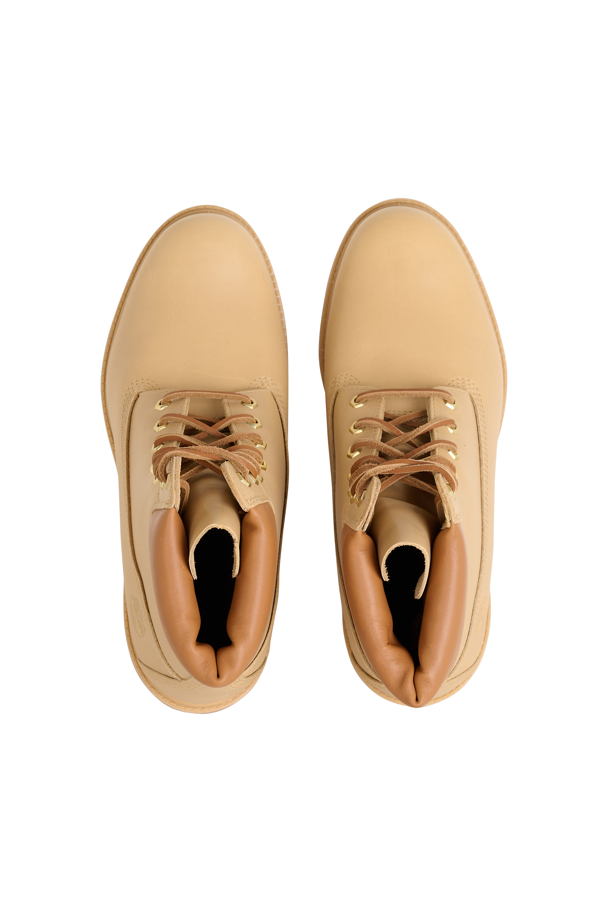 Heeled leather mid-calf boots TIMBERLAND Beige