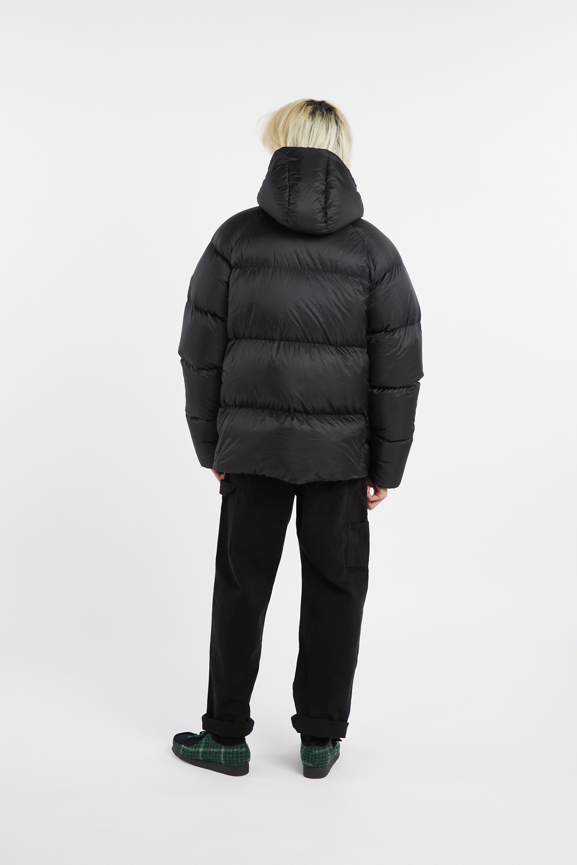Lightweight quilted padded jacket with high neck | Black PYRENEX Men