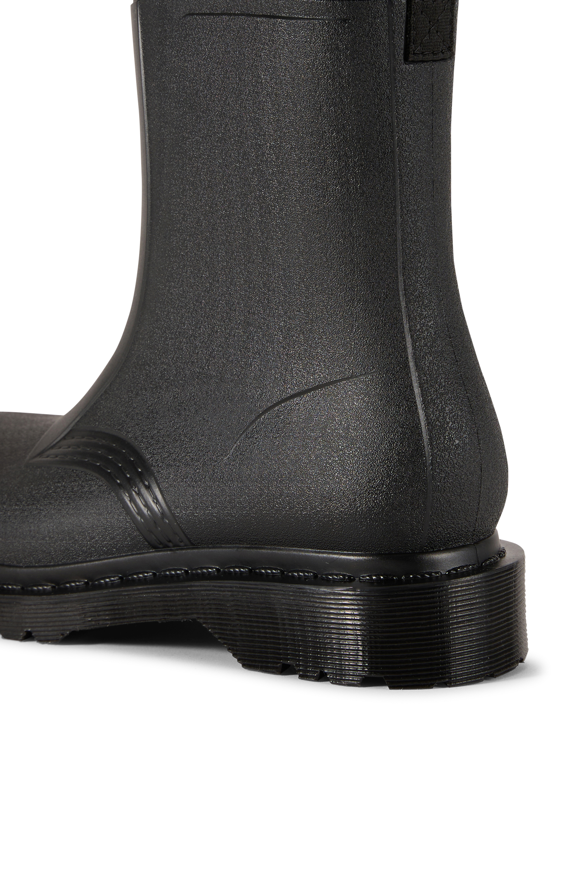 Heeled leather mid-calf boots Black