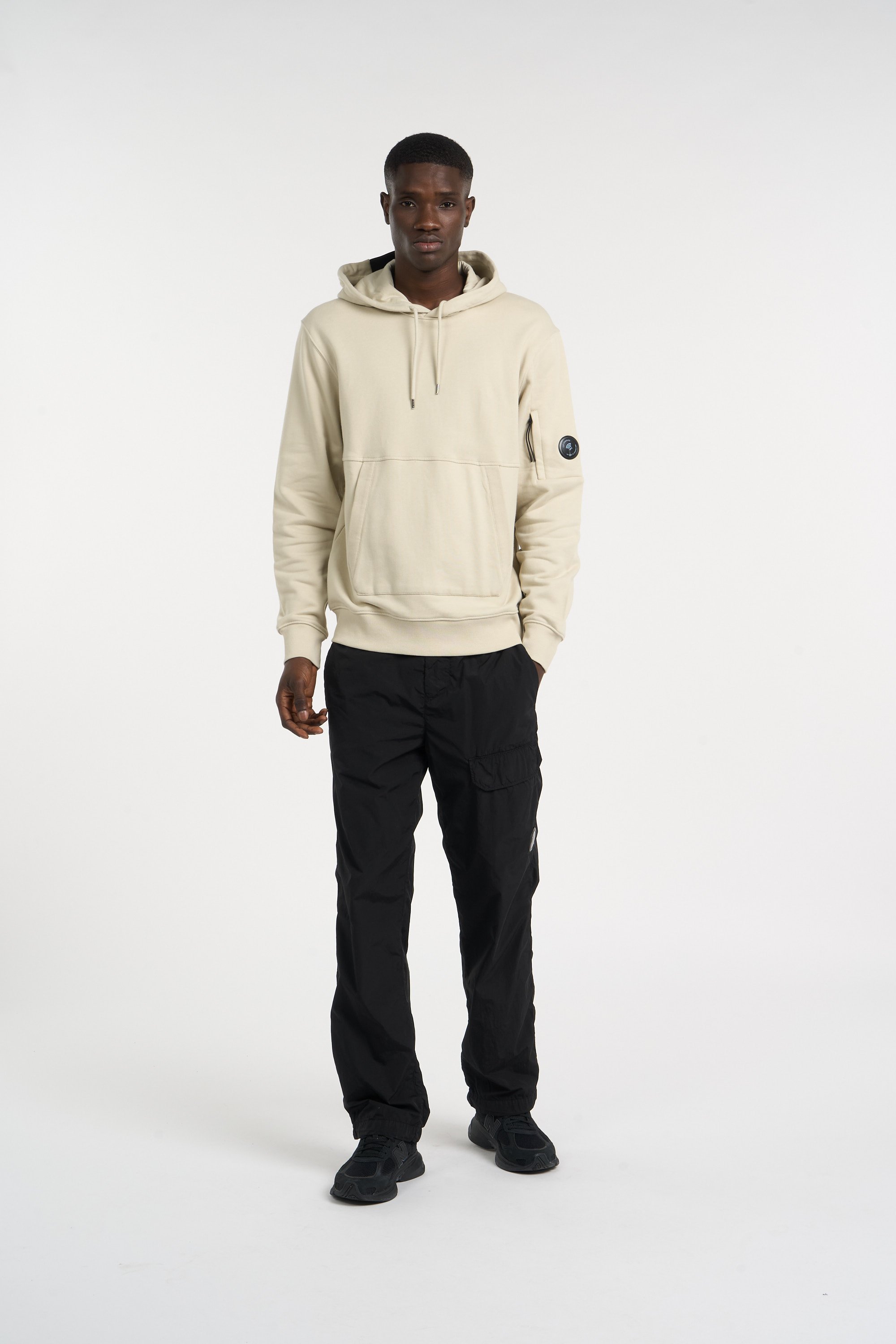 Oversized round neck cotton sweatshirt | Grey C.P. COMPANY Men