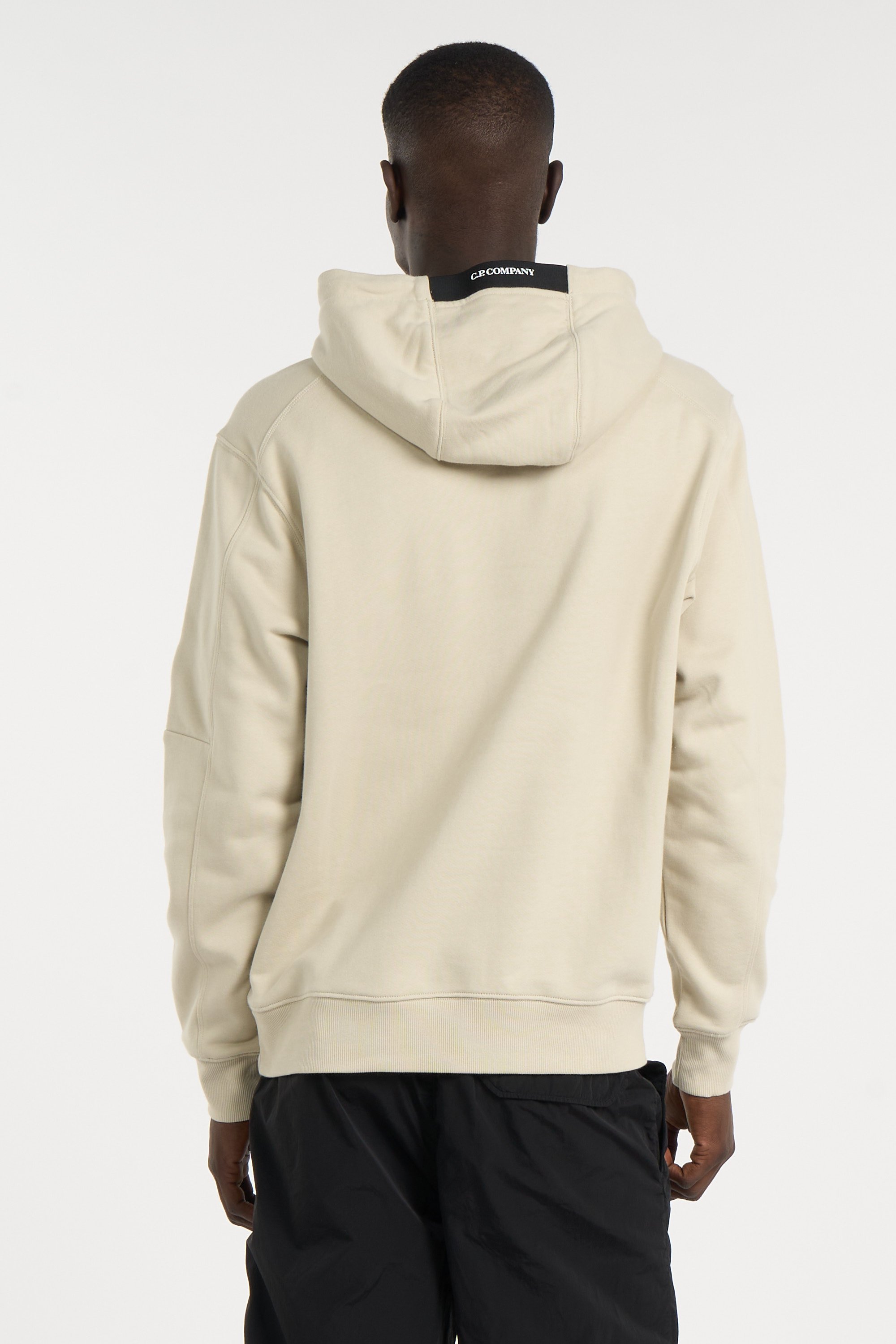 Oversized round neck cotton sweatshirt | Grey C.P. COMPANY Men