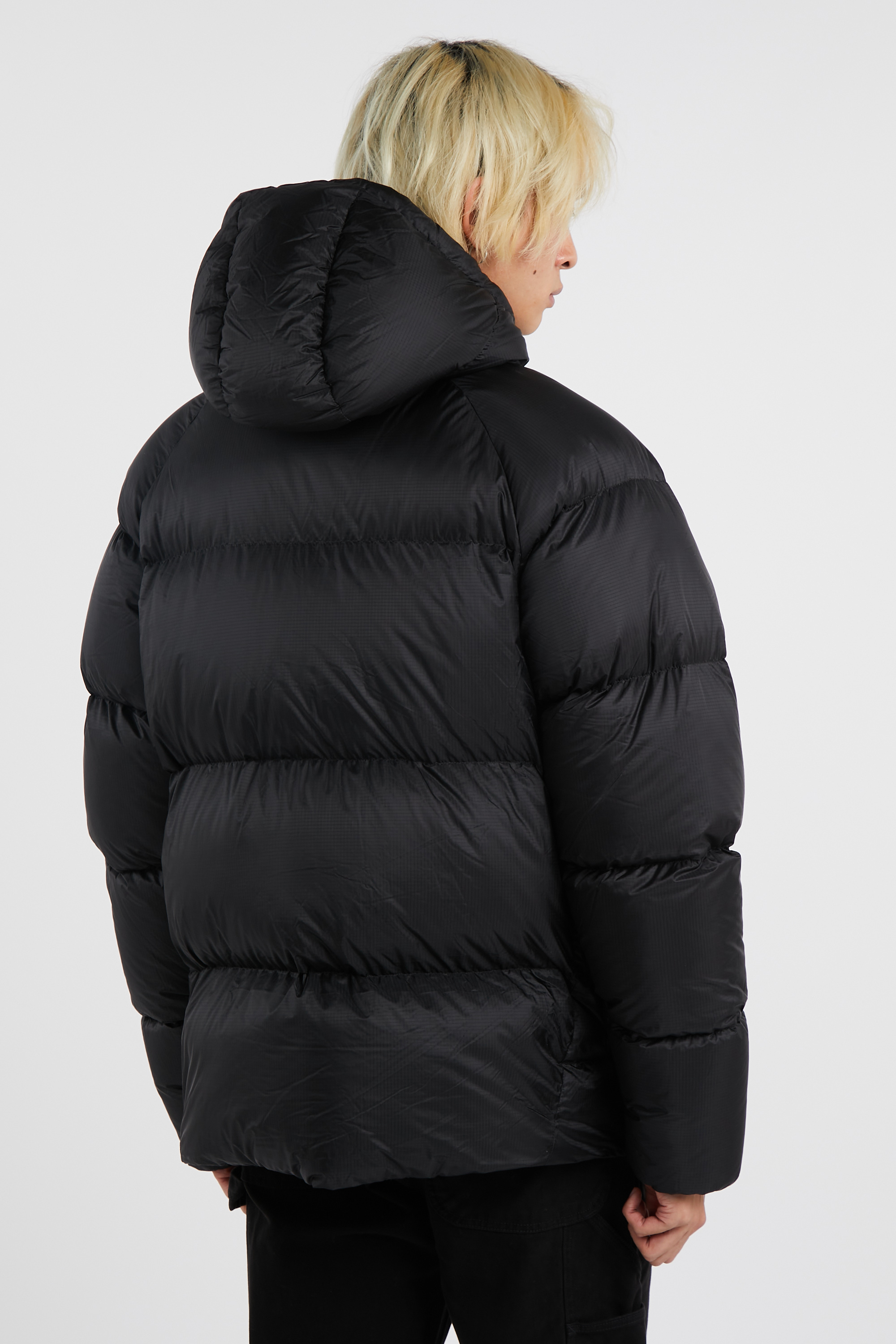 Lightweight quilted padded jacket with high neck Black