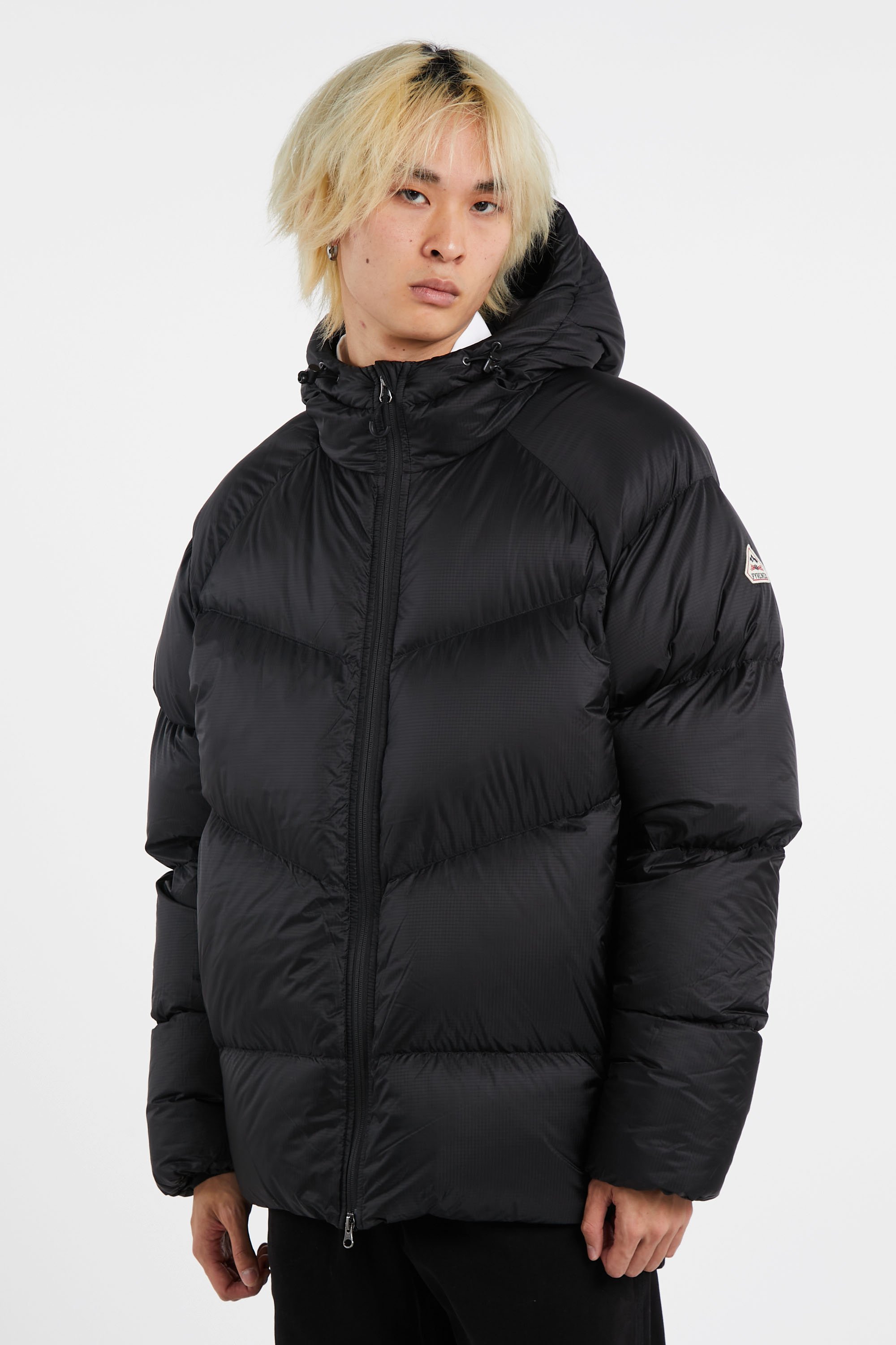 Lightweight quilted padded jacket with high neck | Black PYRENEX Men