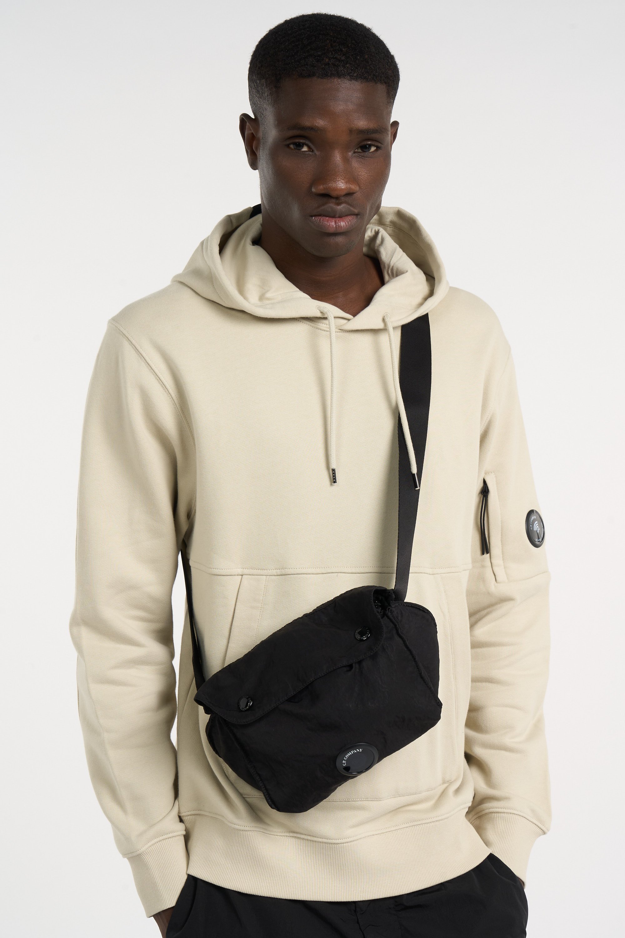 Printed canvas waist bag C.P. COMPANY Black