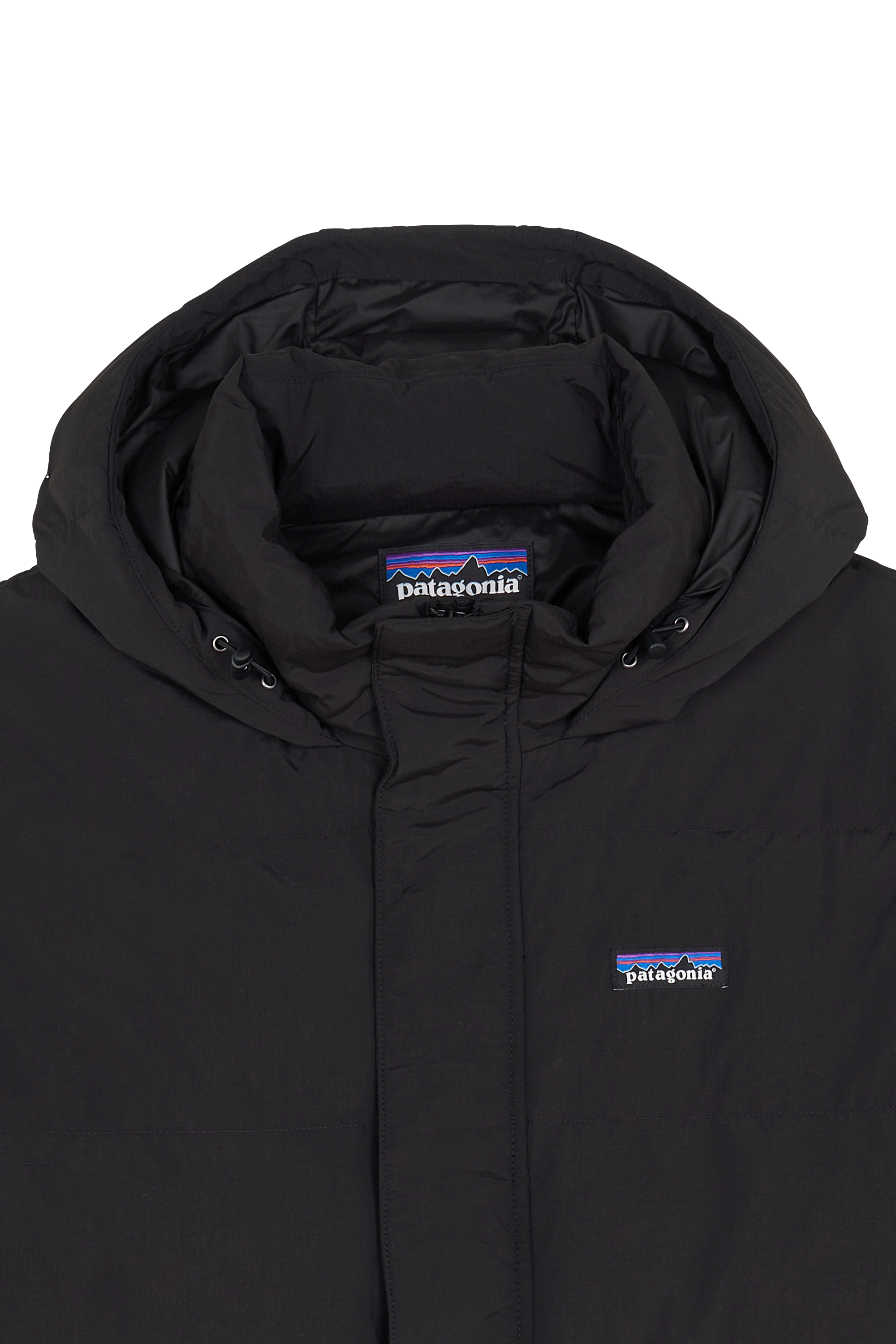 Oversized quilted high neck puffer coat | Black PATAGONIA Men