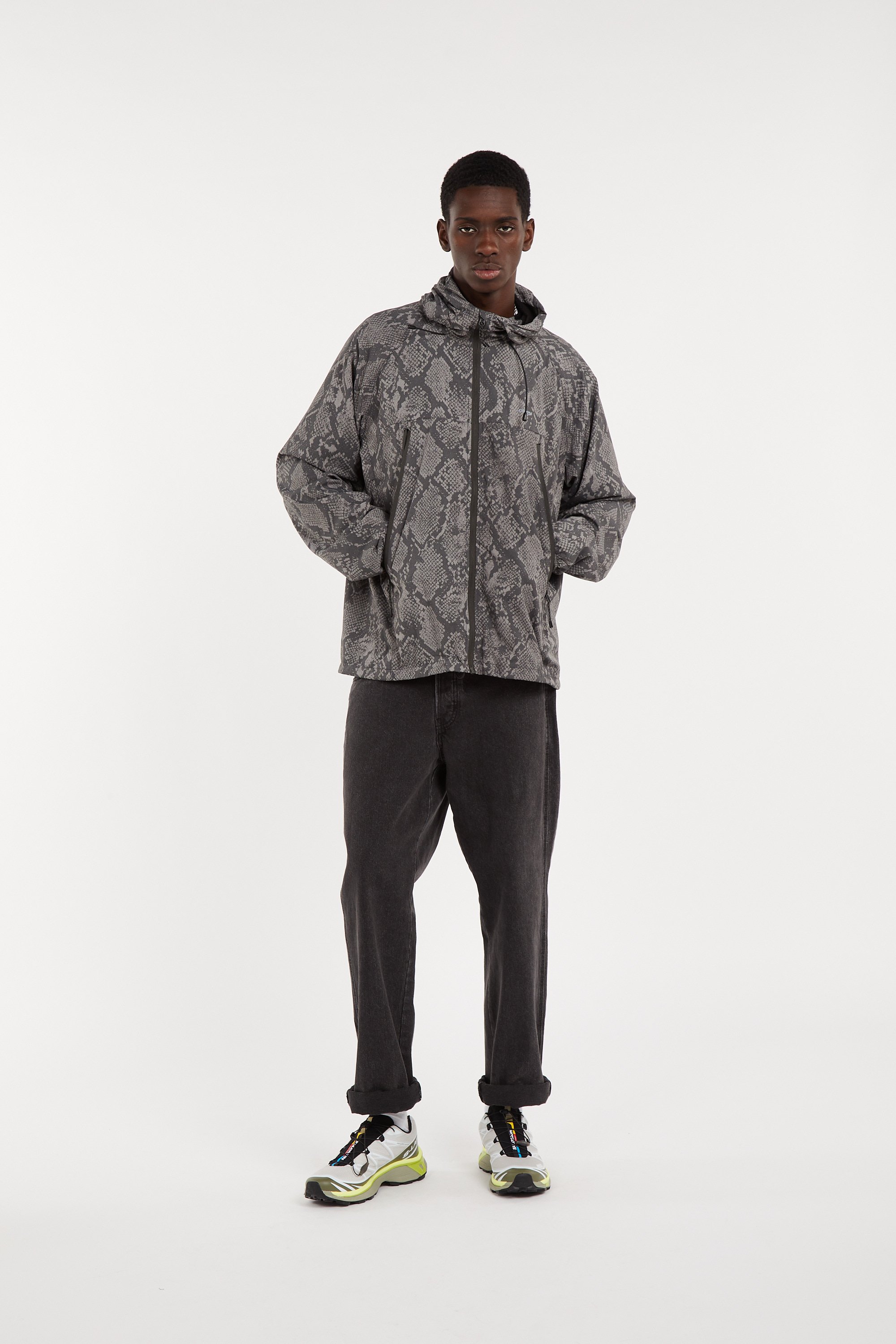 Men?s Storm 96 LO fabric and leather sneakers | Grey SALOMON Men
