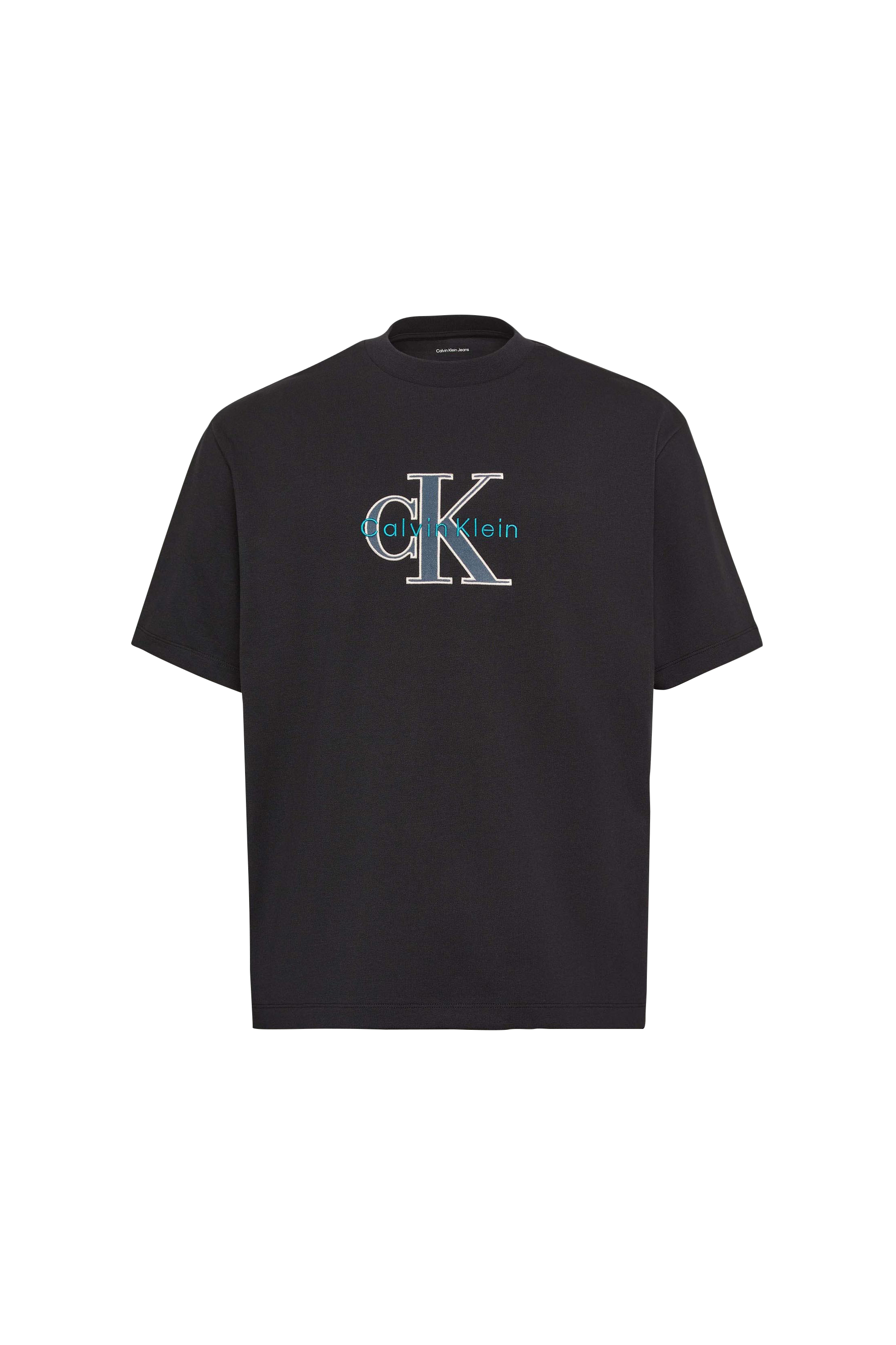 Regular-fit round-neck cotton T-shirt CALVIN KLEIN Black