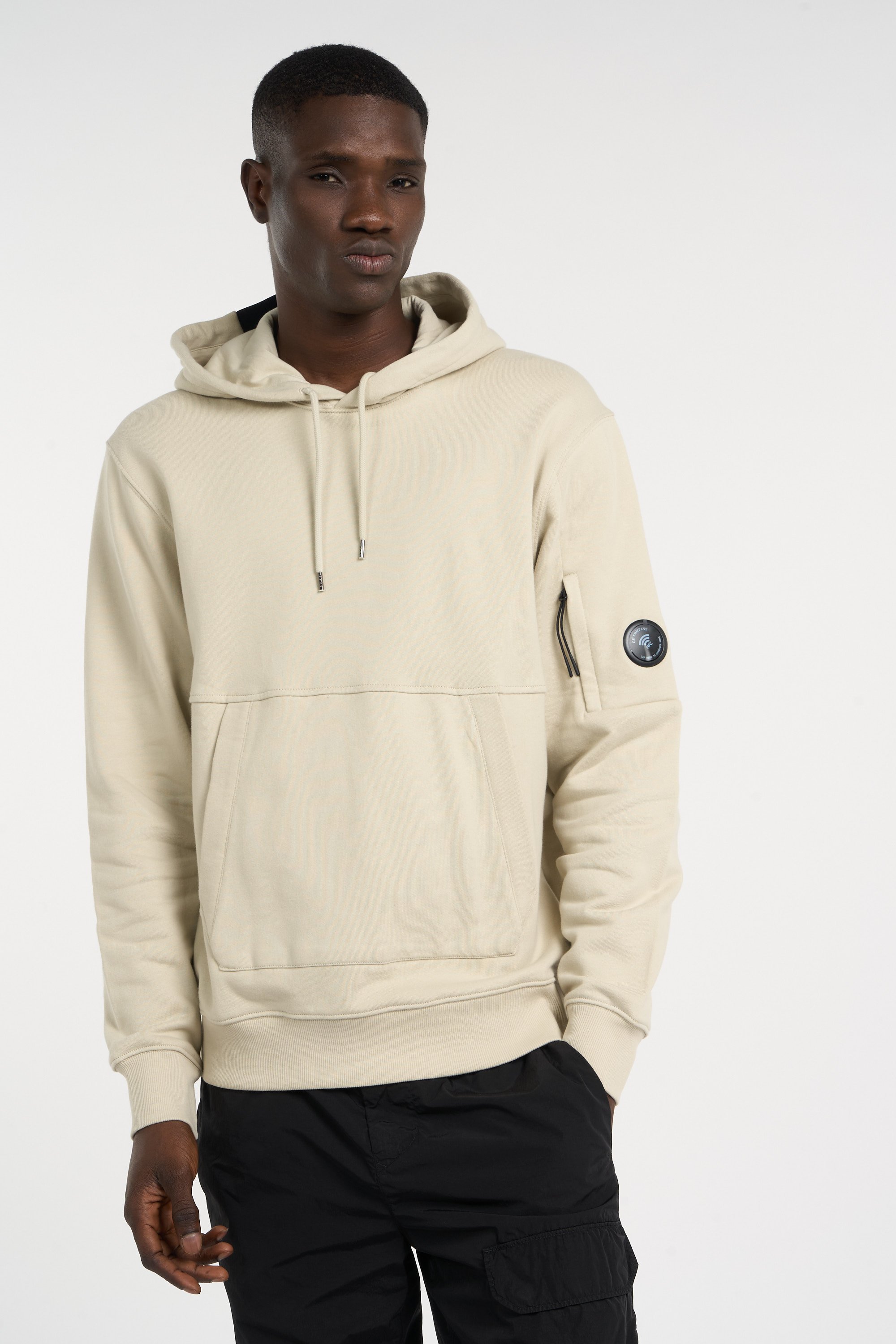 Oversized round neck cotton sweatshirt | Grey C.P. COMPANY Men