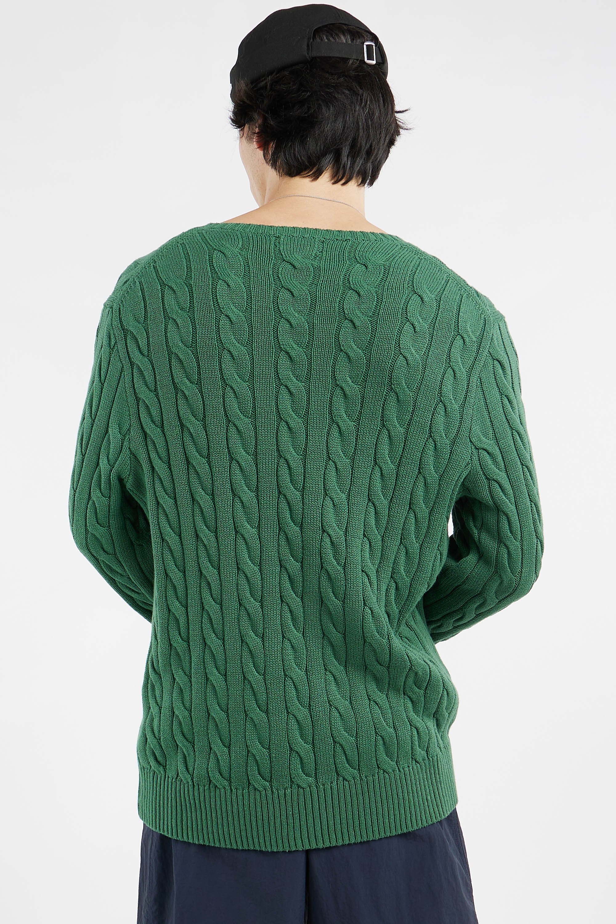 Sweater Cable-Knit cotton sweater Green Polo ralph lauren Men
