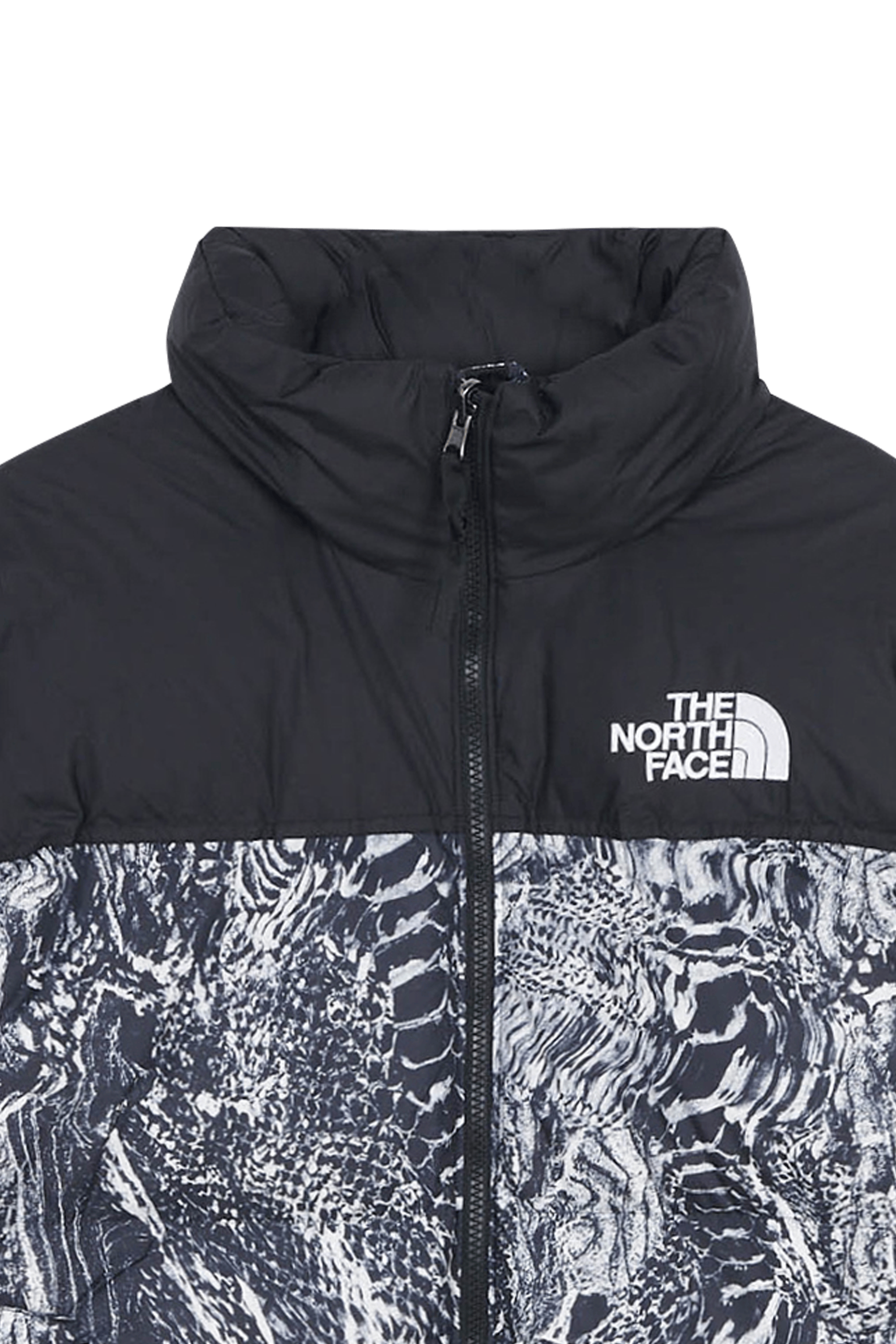 Lightweight quilted padded jacket with high neck Black