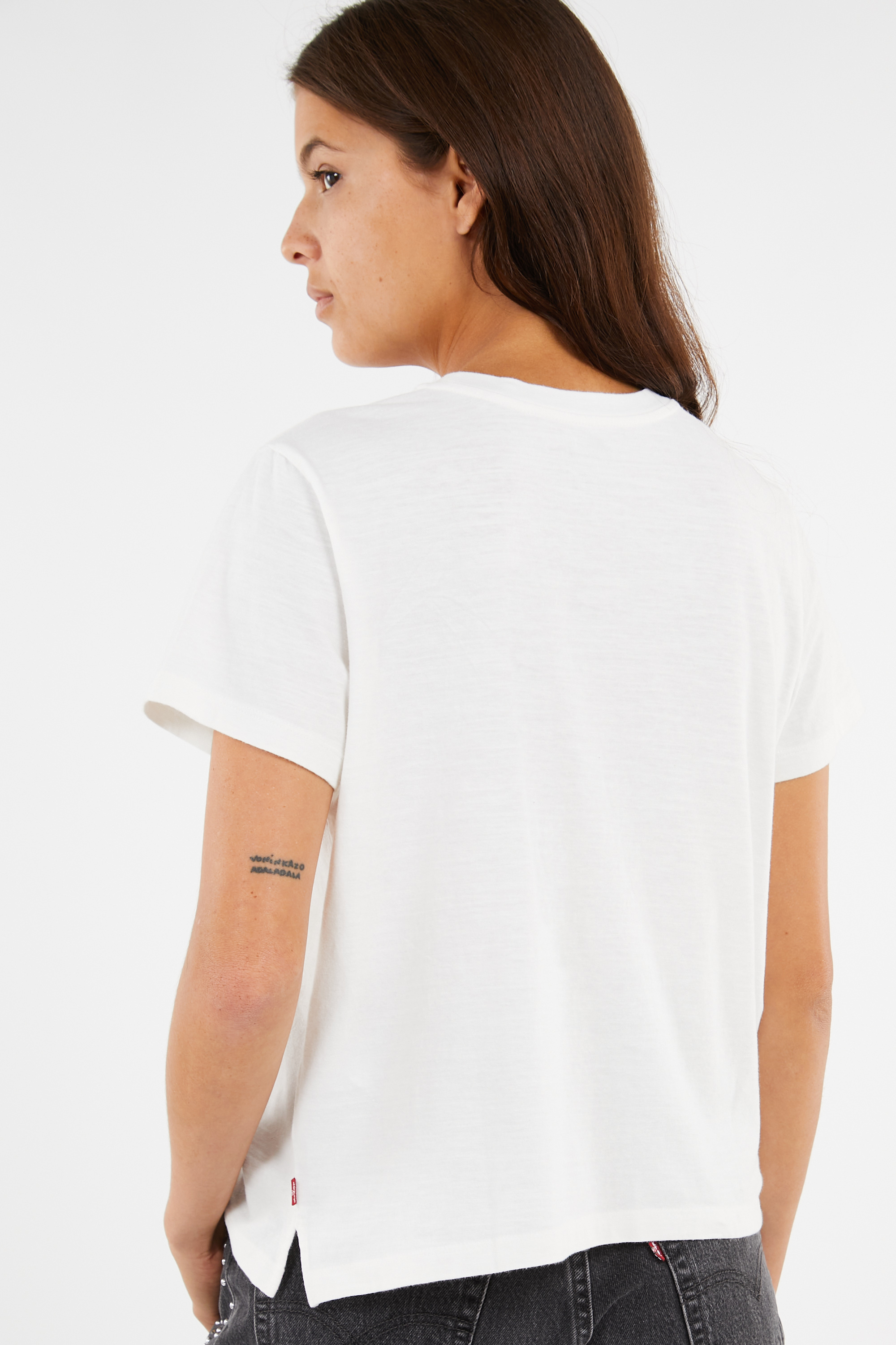 Regular-fit round-neck cotton T-shirt Beige