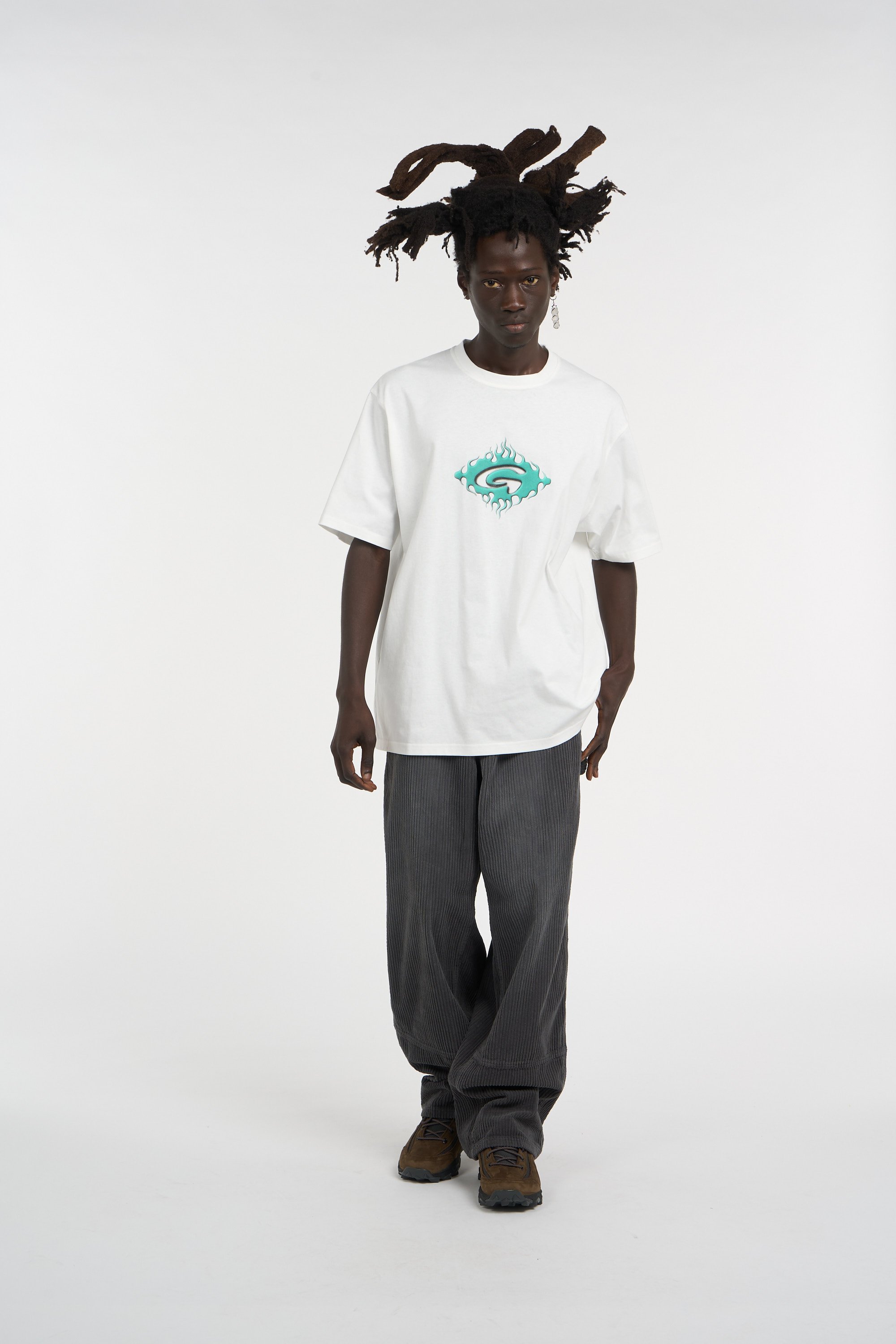 Regular-fit round-neck cotton T-shirt GRAMICCI White