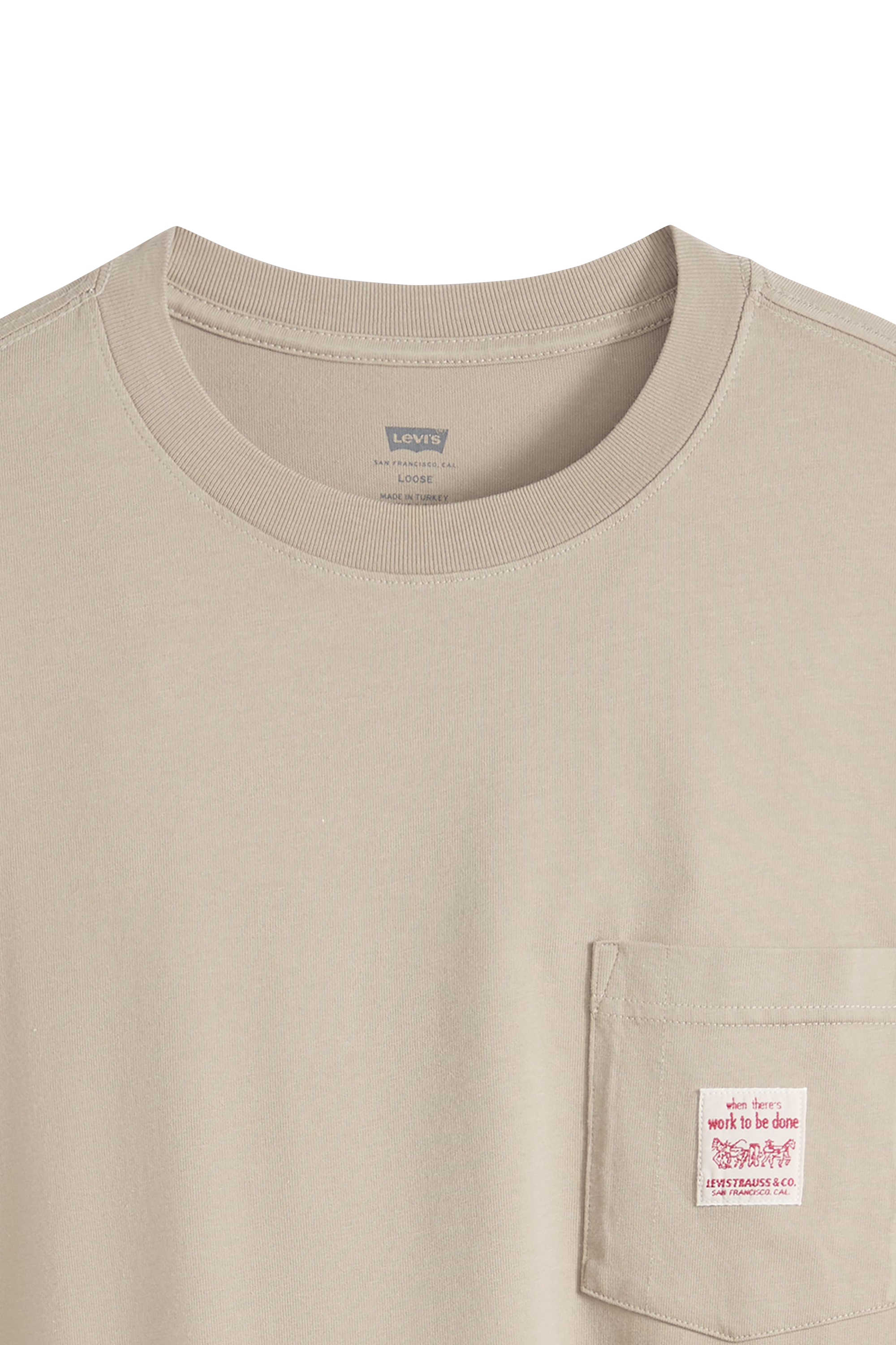 Regular-fit round-neck cotton T-shirt Blue