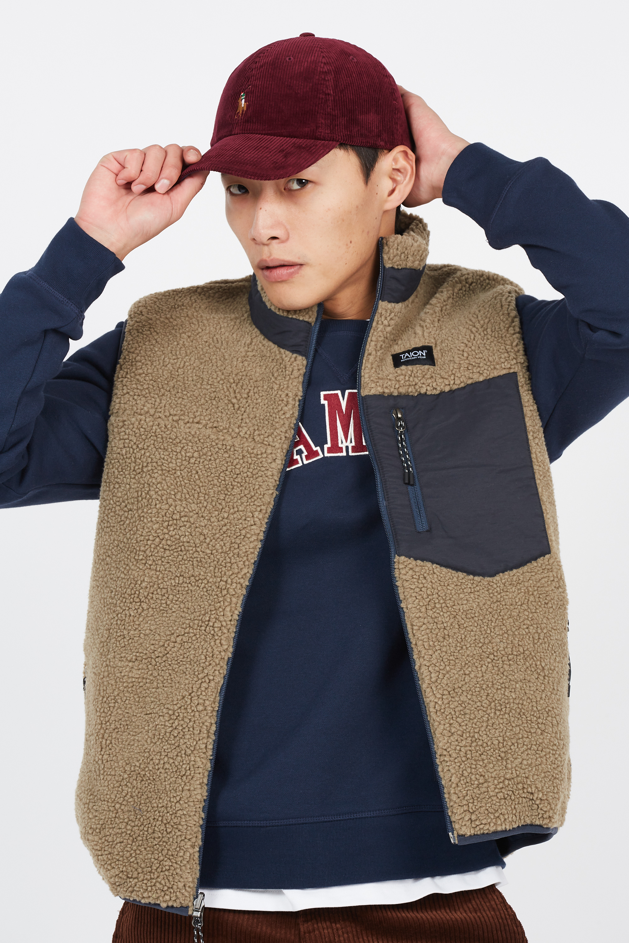 Doudoune sans manches réversible  Bleu