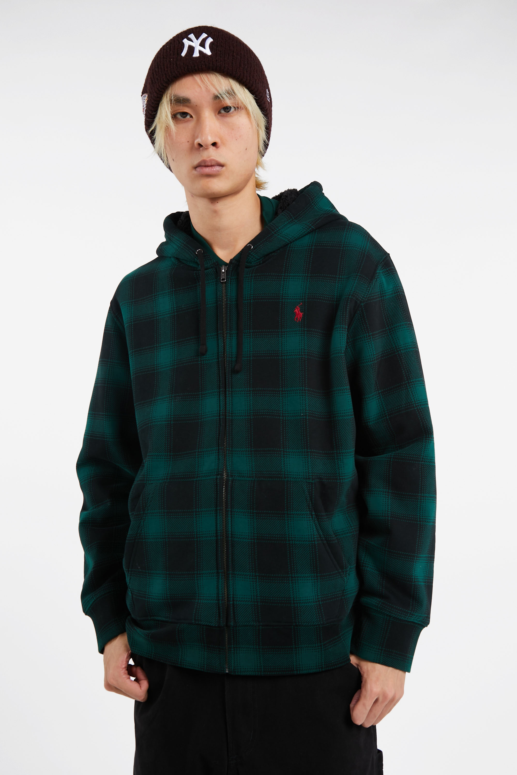Hoodie zippé Vert