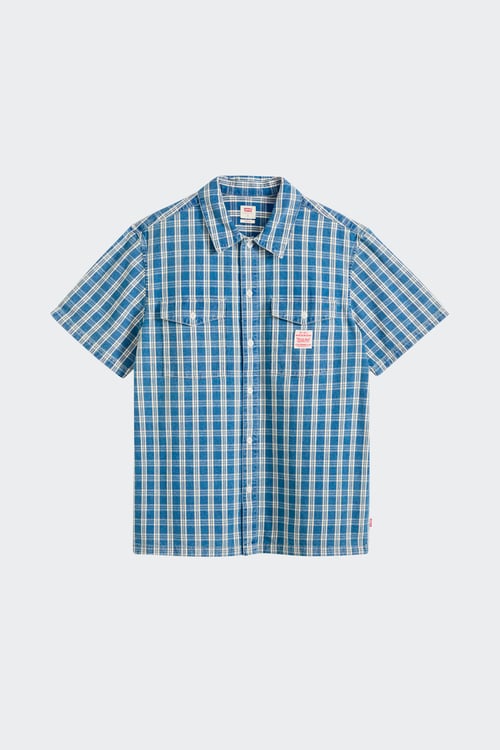 Chemise oversize en coton - Taille L Bleu